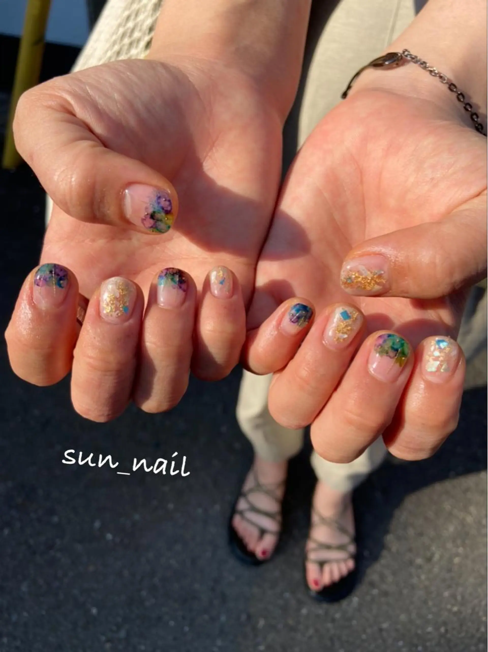 ネイル アートネイル ミラーネイル ニュアンスネイル . unffのネイルデザイン