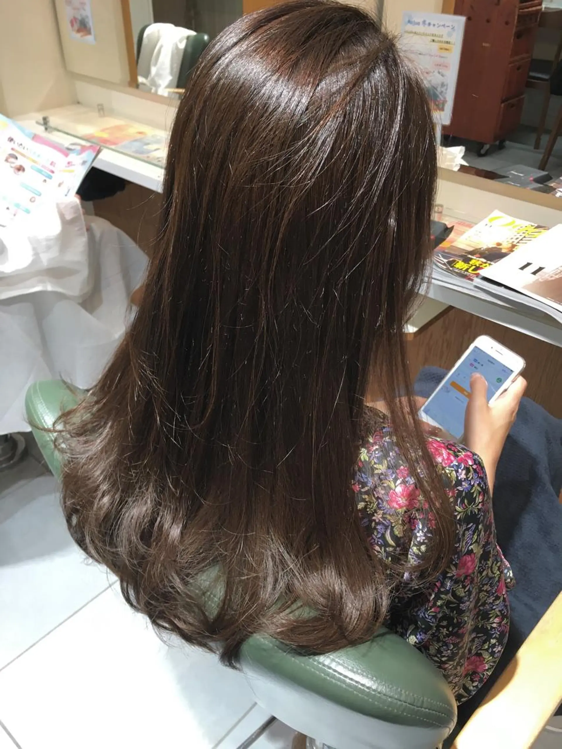 ロング カラー アディクシーカラー レイヤーカット ロング ローレイヤー トリートメント fukuyasu rikaのネイルデザイン