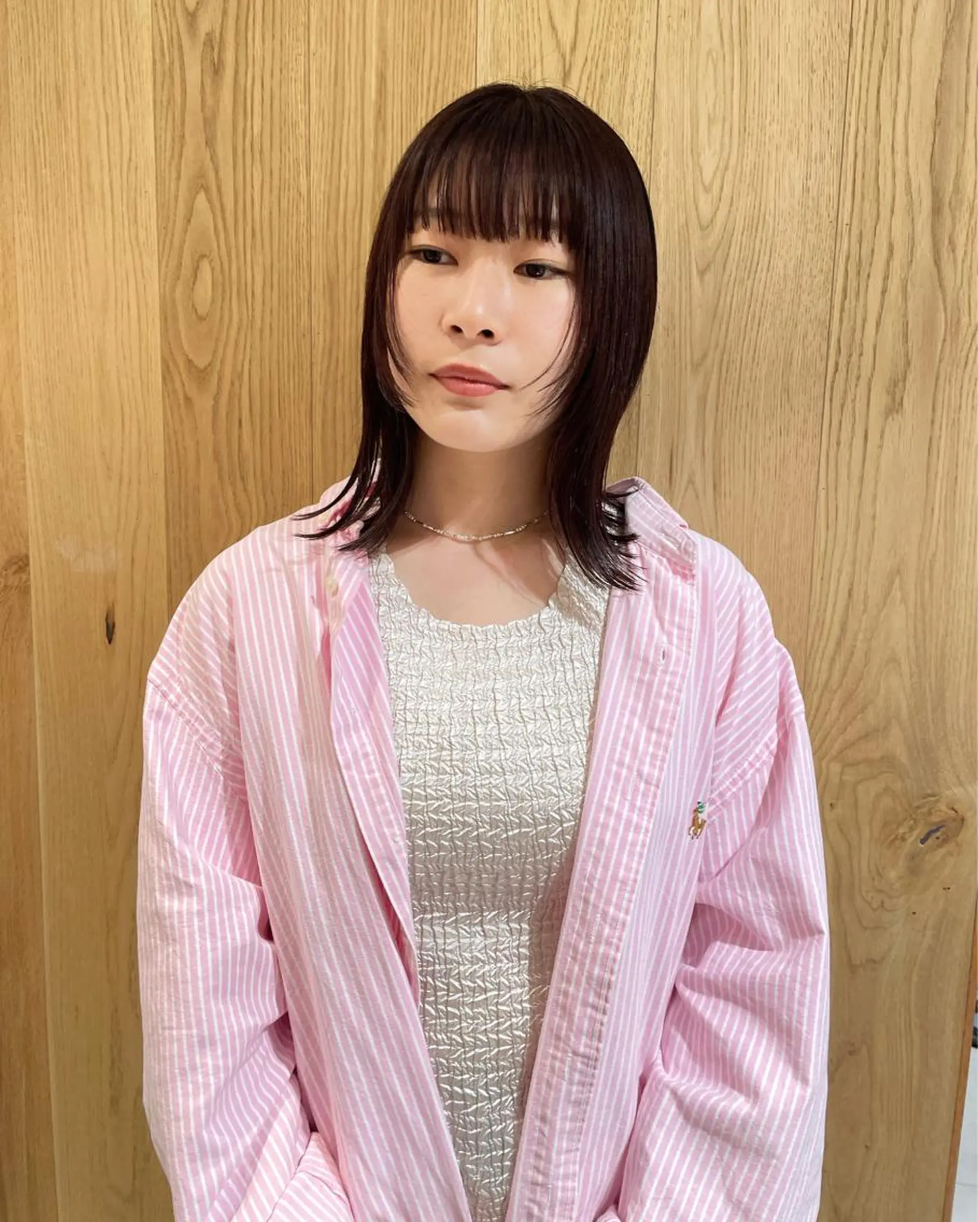 ミディアム カラー カット ヘアカラー iet.所属・ウルフ/ボブ/耳ツボ ジュエリー◎ricoのヘアスタイル