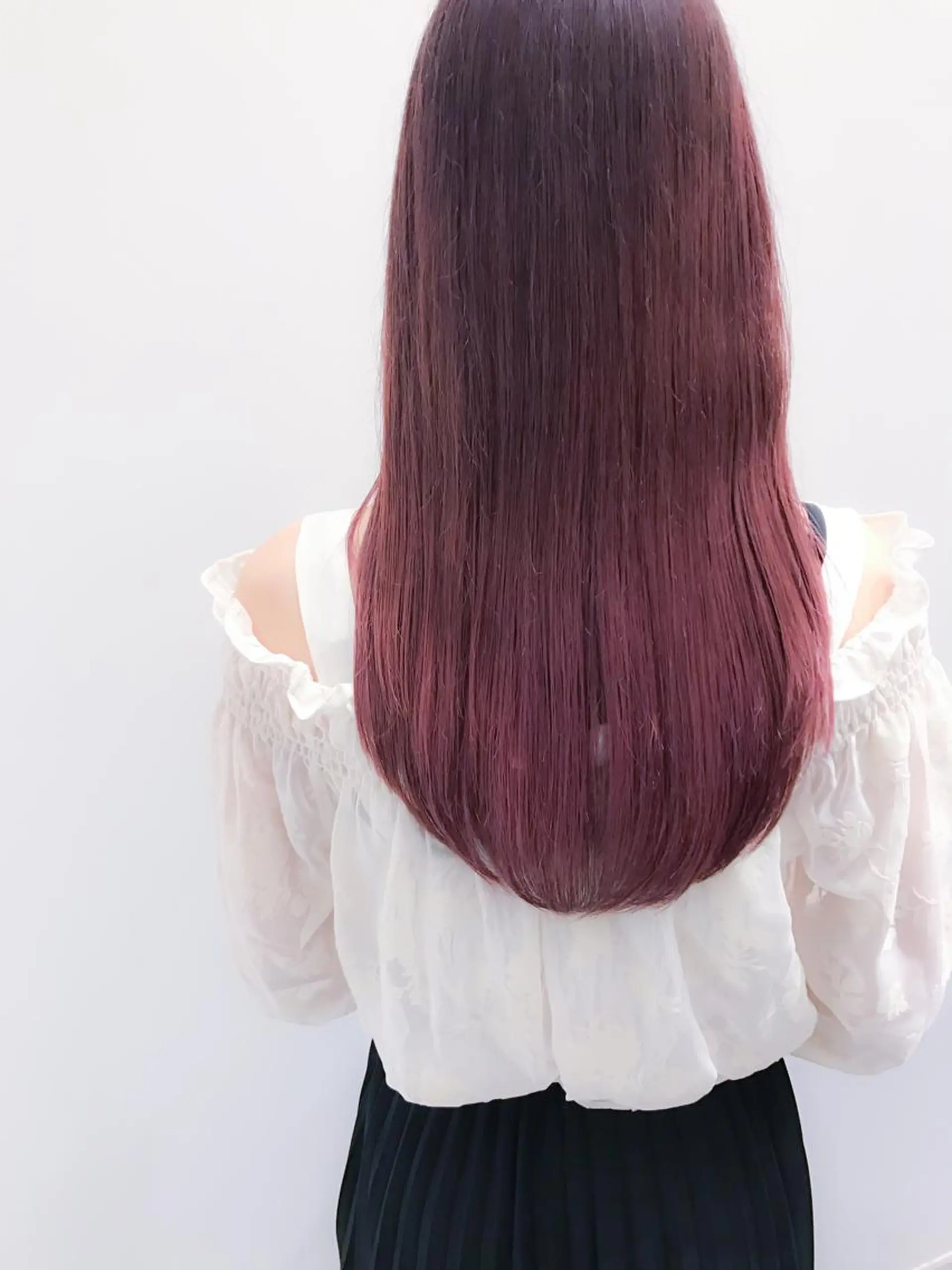 ロング カラー グラデーションカラー レッドカラー エクステ（レミー毛） NINEのヘアスタイル