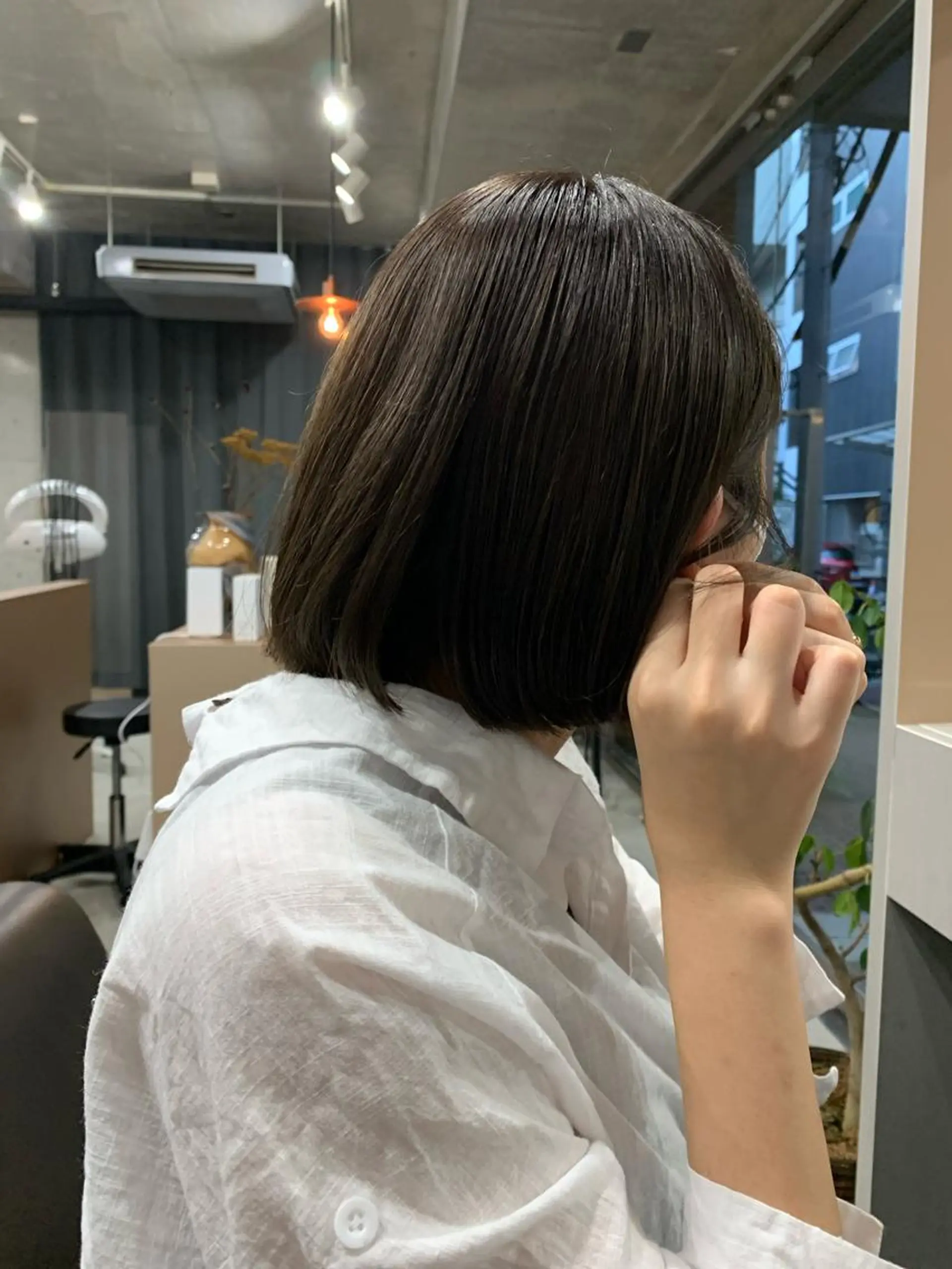 ショート カラー ボブパーマコテ巻き風 パーマNo1深江秀平のヘアスタイル