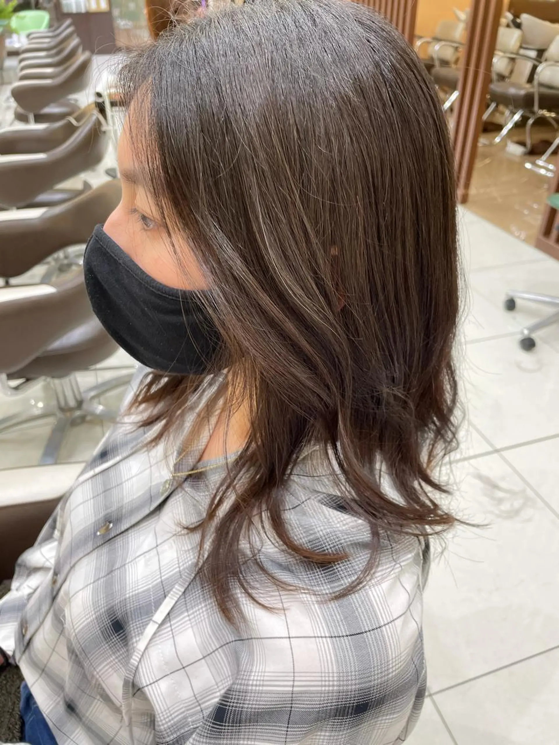 セミロング パーマ 美髪×縮毛矯正 水上真由美😘のヘアスタイル