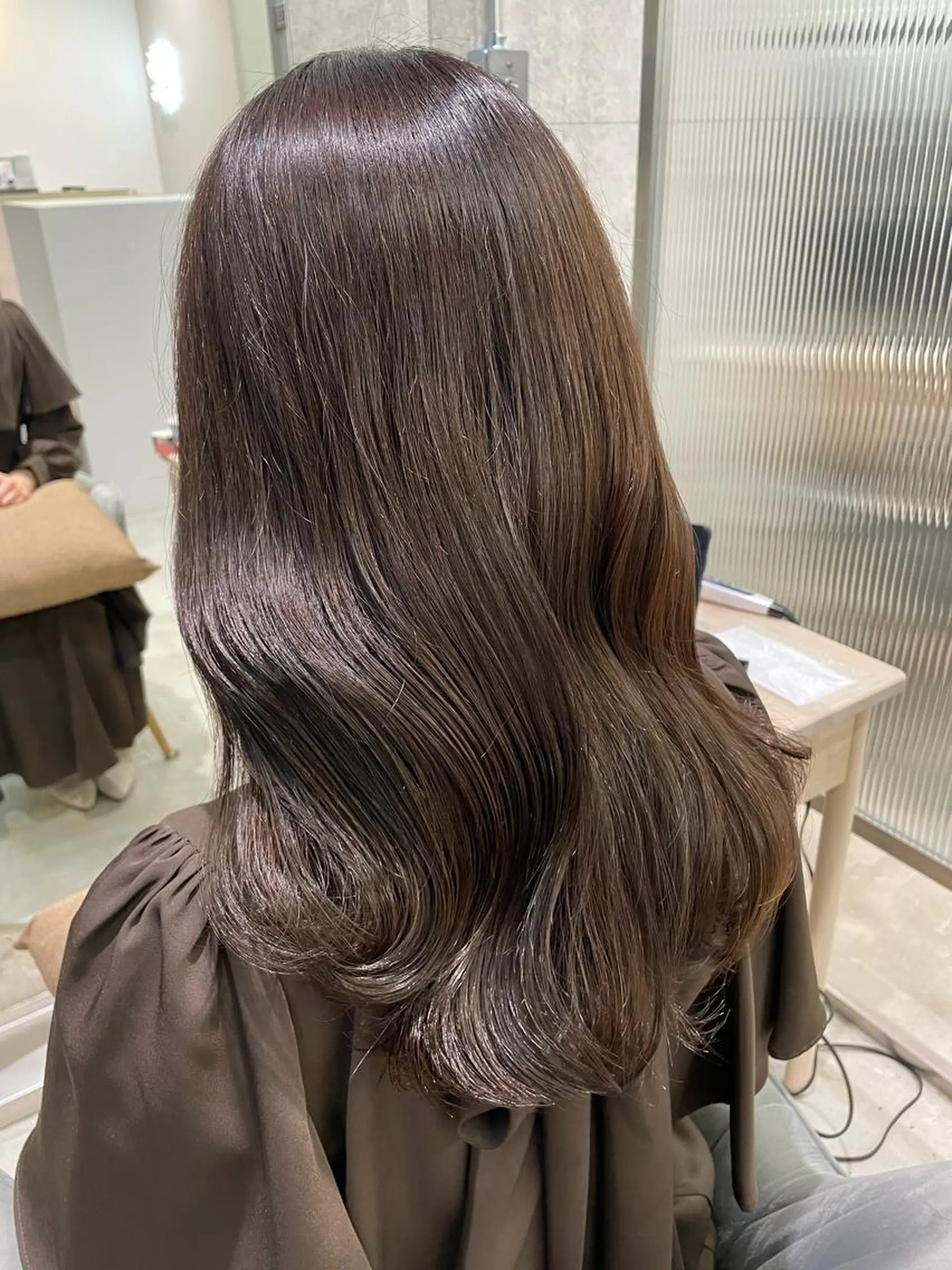 ミディアム カラー ボブ 髪質改善 トリートメント パーソナルカラー 藤本夢のヘアスタイル