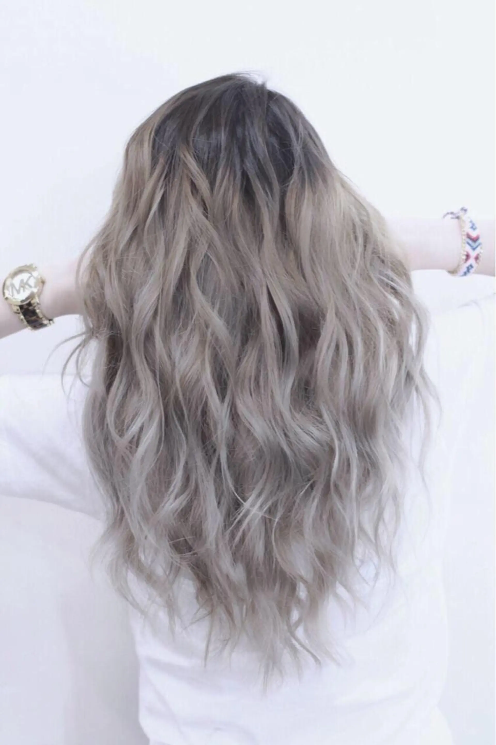 ロング カラー チビ編み込みエクステ シールEXどぅ〜すのヘアスタイル