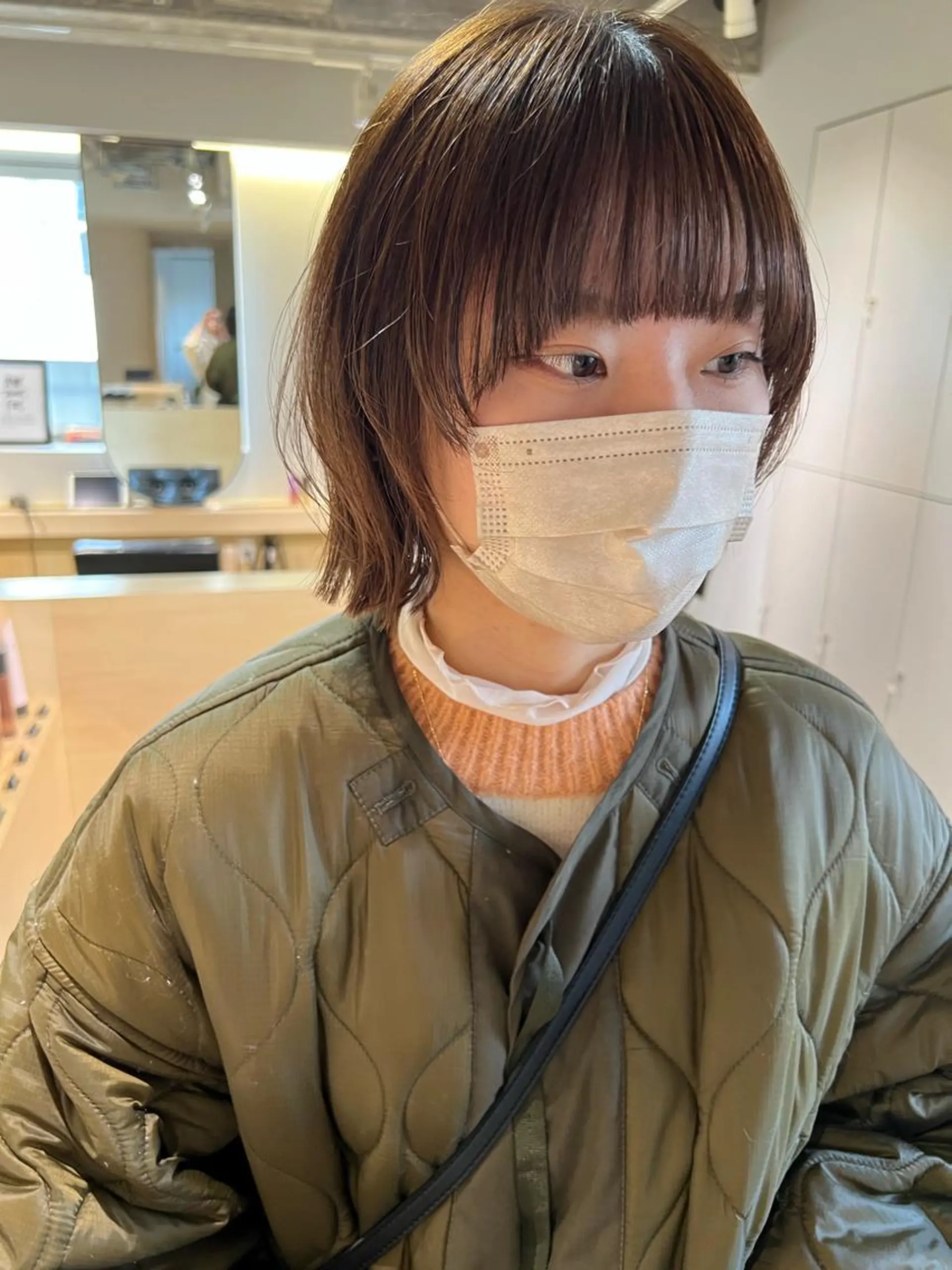 ショート 切りっぱなしボブ ボブ 顔まわりレイヤー レイヤーカット ウルフカット カット MARU レイヤー/パーマのヘアスタイル