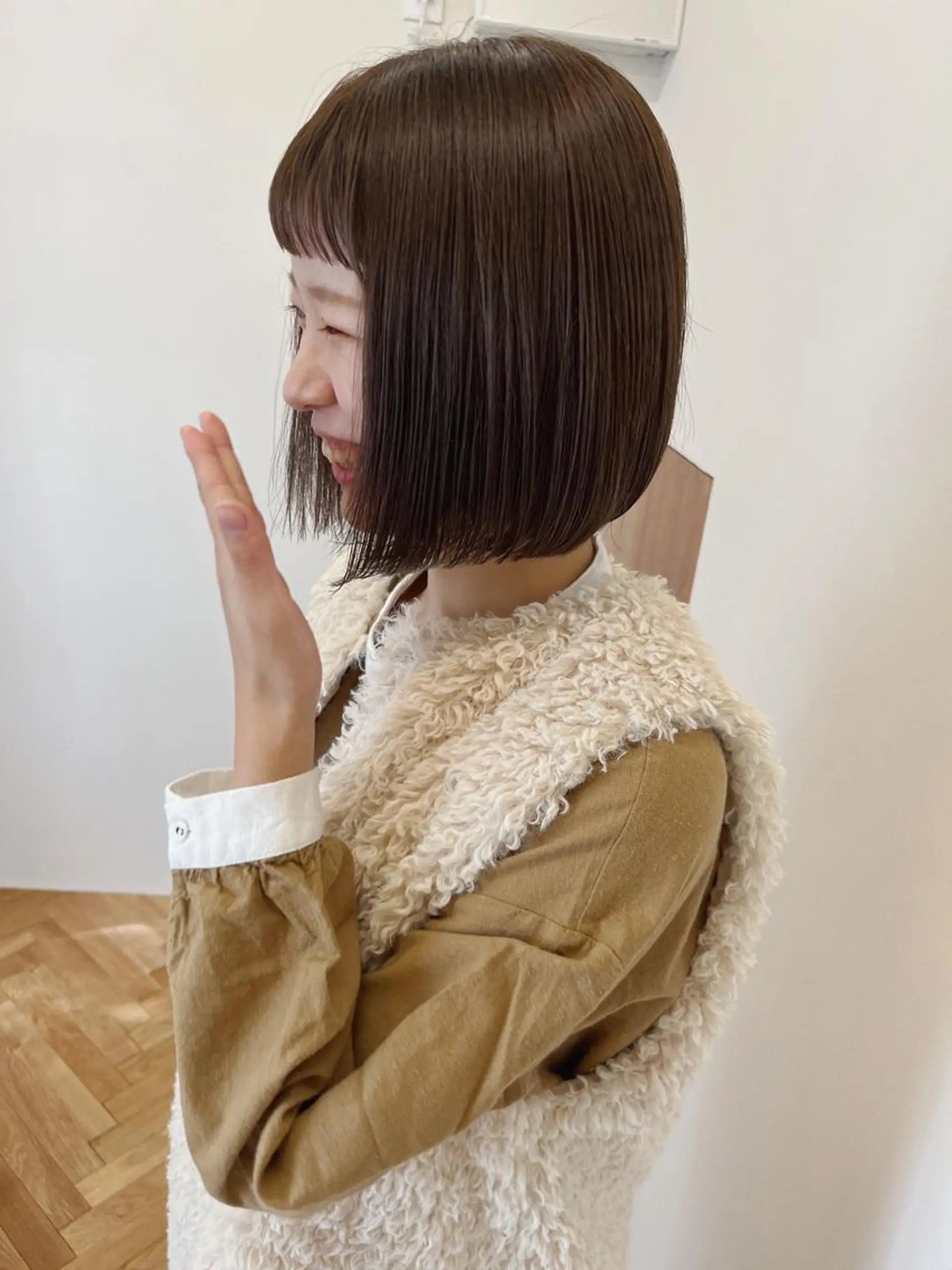 ショート カラー 切りっぱなしボブ ボブ カット 西山 紗耶香🪽 透明感カラー/ボブのヘアスタイル