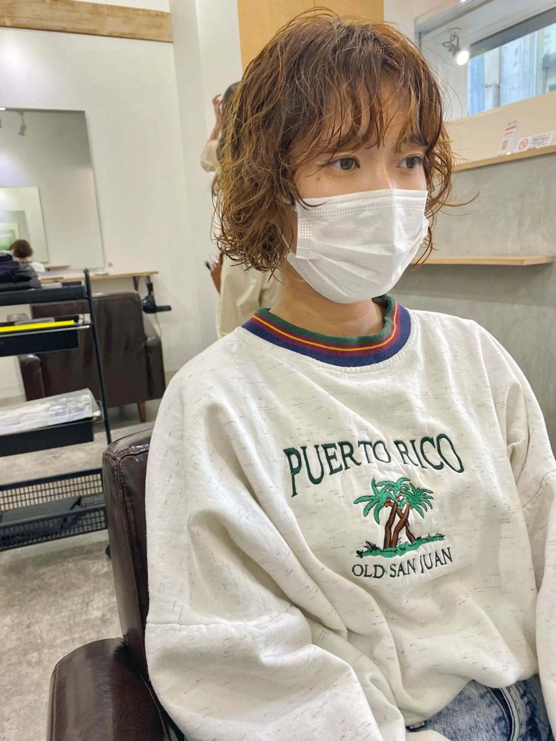 ショート パーマ 森貴裕/ベージュ/ パーマ/オリーブのヘアスタイル