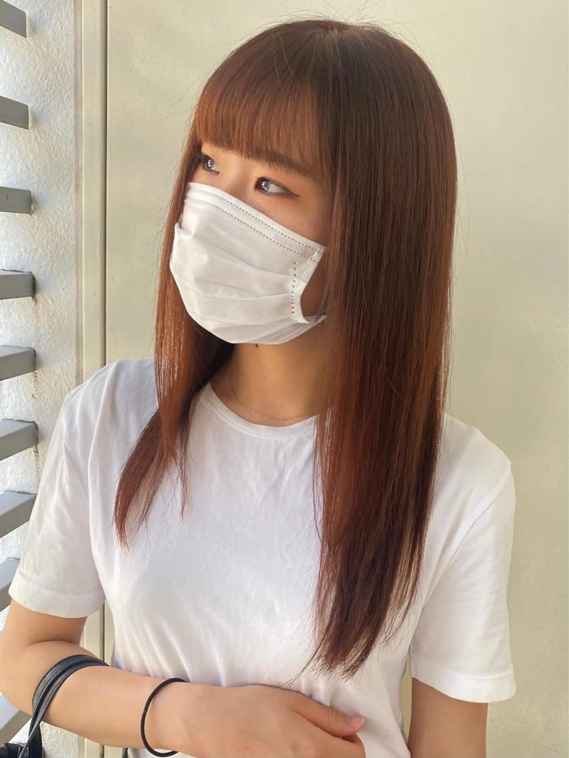 ロング カラー ブラウンカラー オレンジ オレンジブラウン テラコッタ ANNA ／艶髪／ハイトーンのヘアスタイル