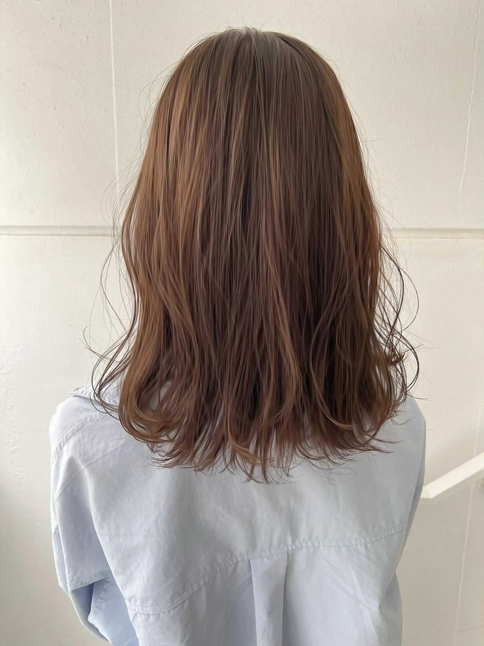 セミロング 縮毛矯正、髪質改善 肘以上無料のヘアスタイル