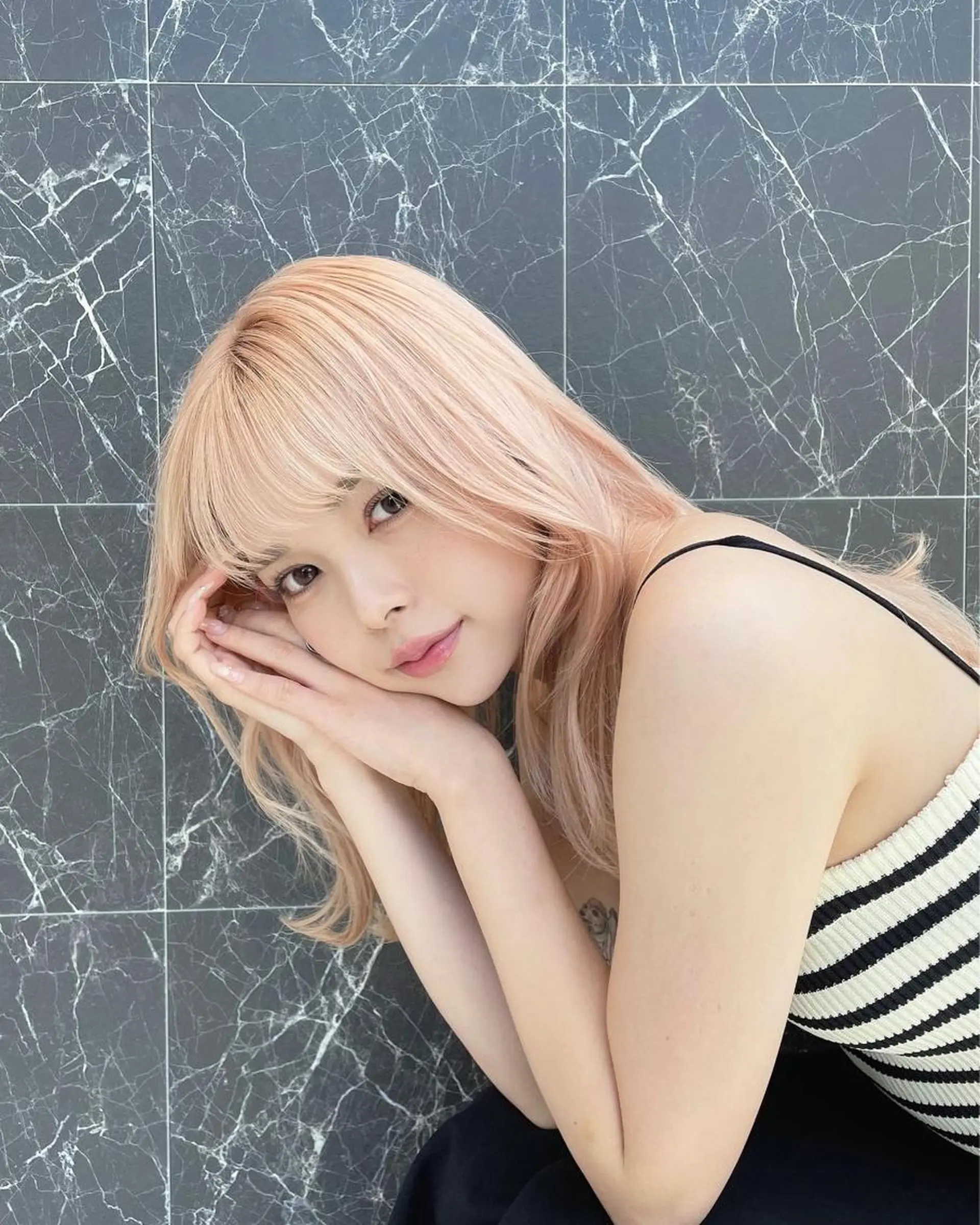 セミロング チダアキフミ Ash大森のヘアスタイル