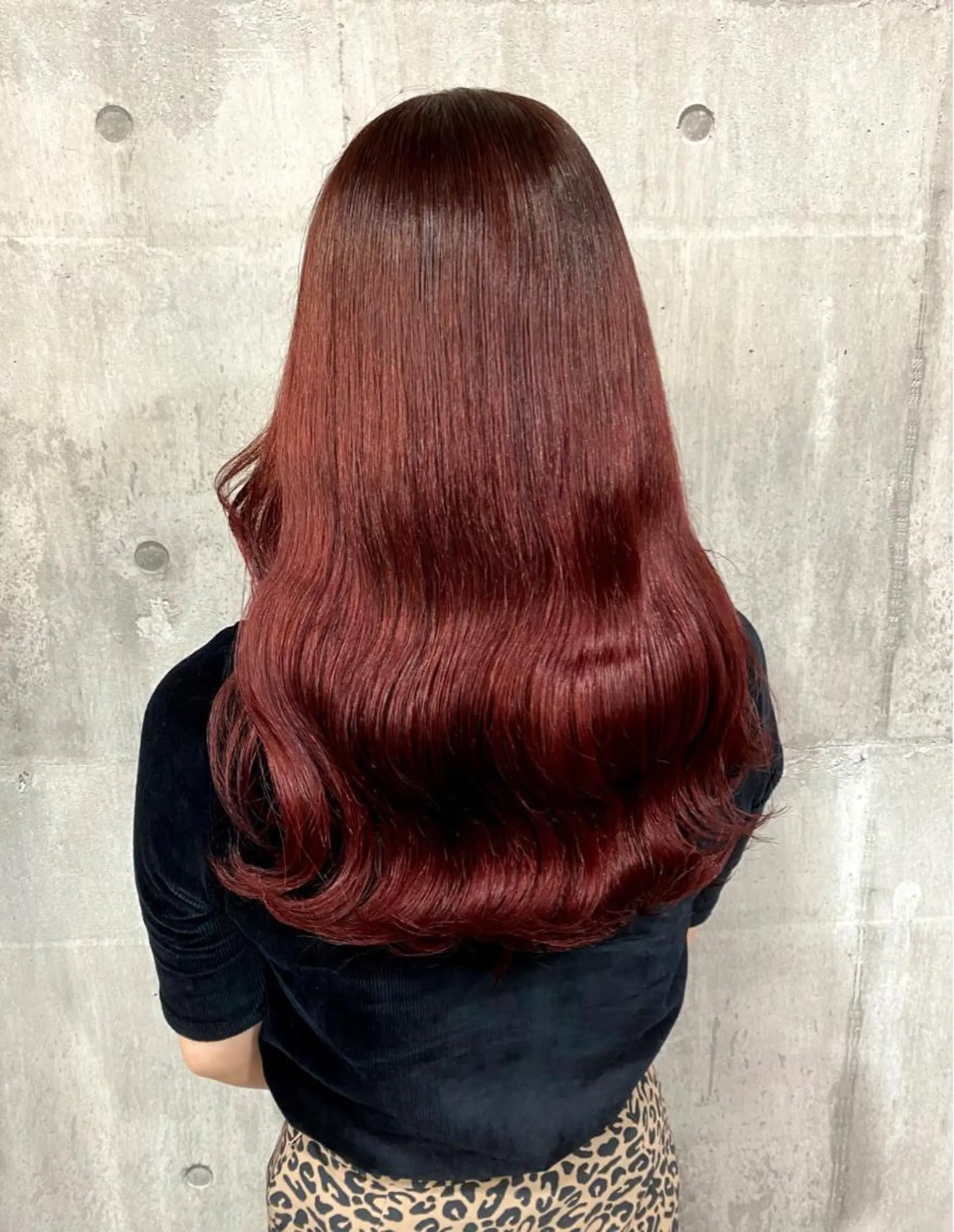 ミディアム カラー レッドカラー SHURI❤️‍🔥 中/韓mix ♡のヘアスタイル