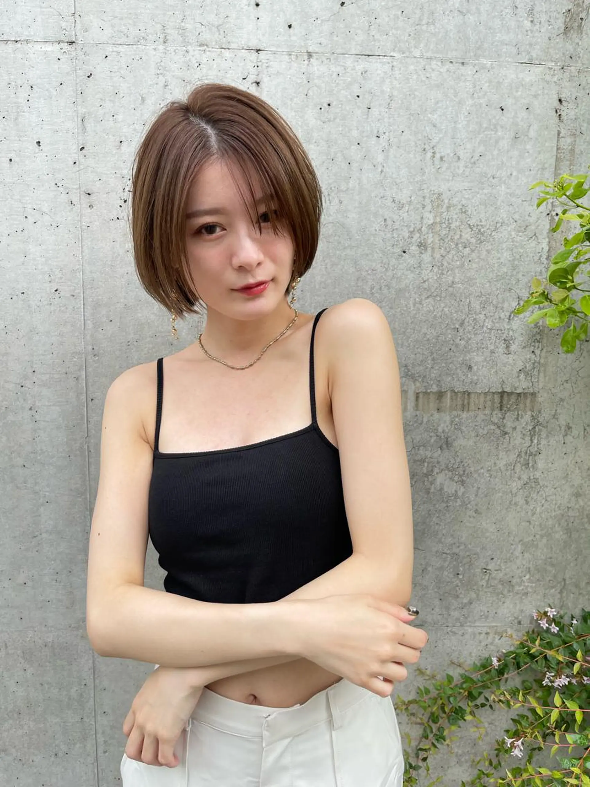 ショート カット 縮毛矯正 海外レイヤー鯉渕 【海外風メンズも◎】のヘアスタイル