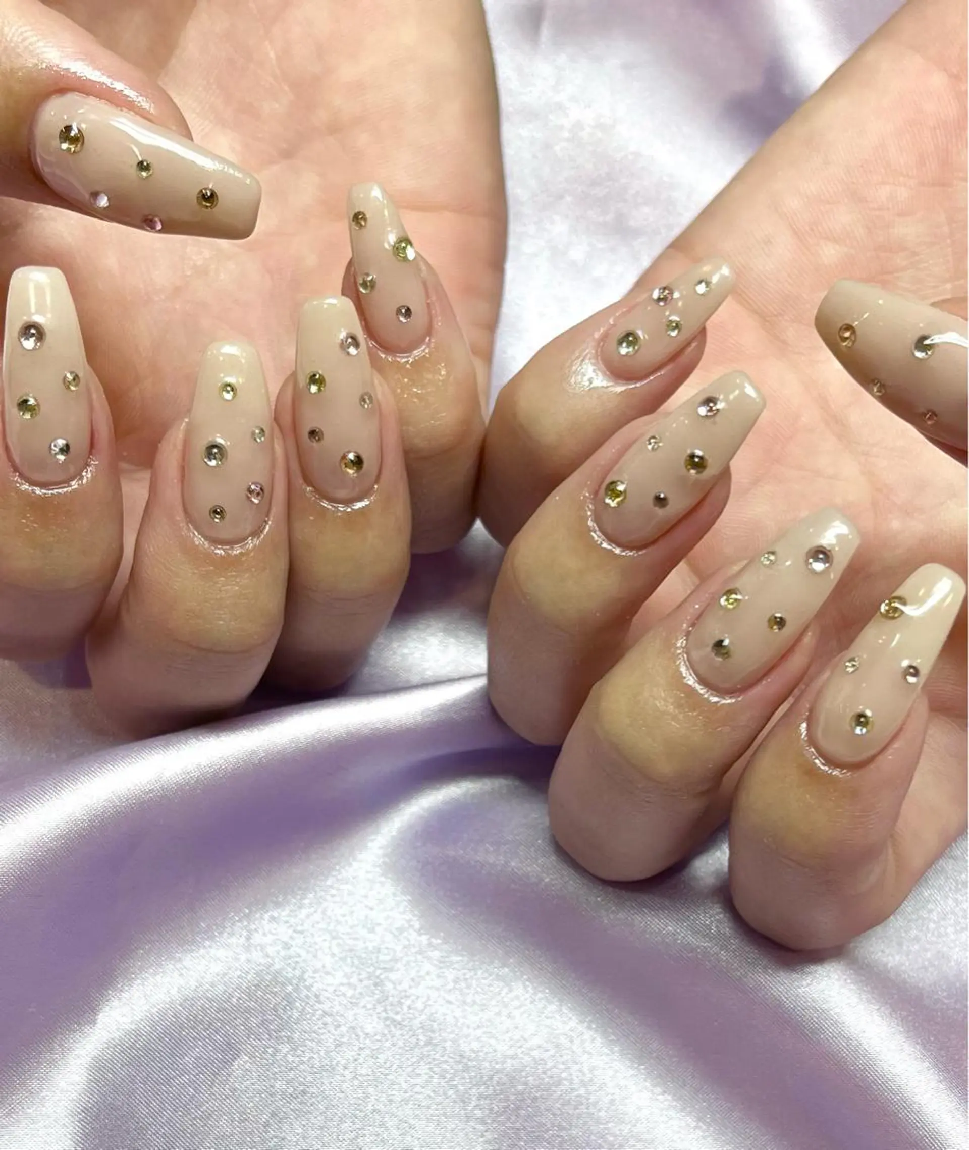 ネイル グラデーション キラキラネイル ラメ(グリッター) ラメグラデーション ロングネイル ハンドネイル para ☀︎ sol by BECK所属・Para Sol nail　Maoのネイルデザイン