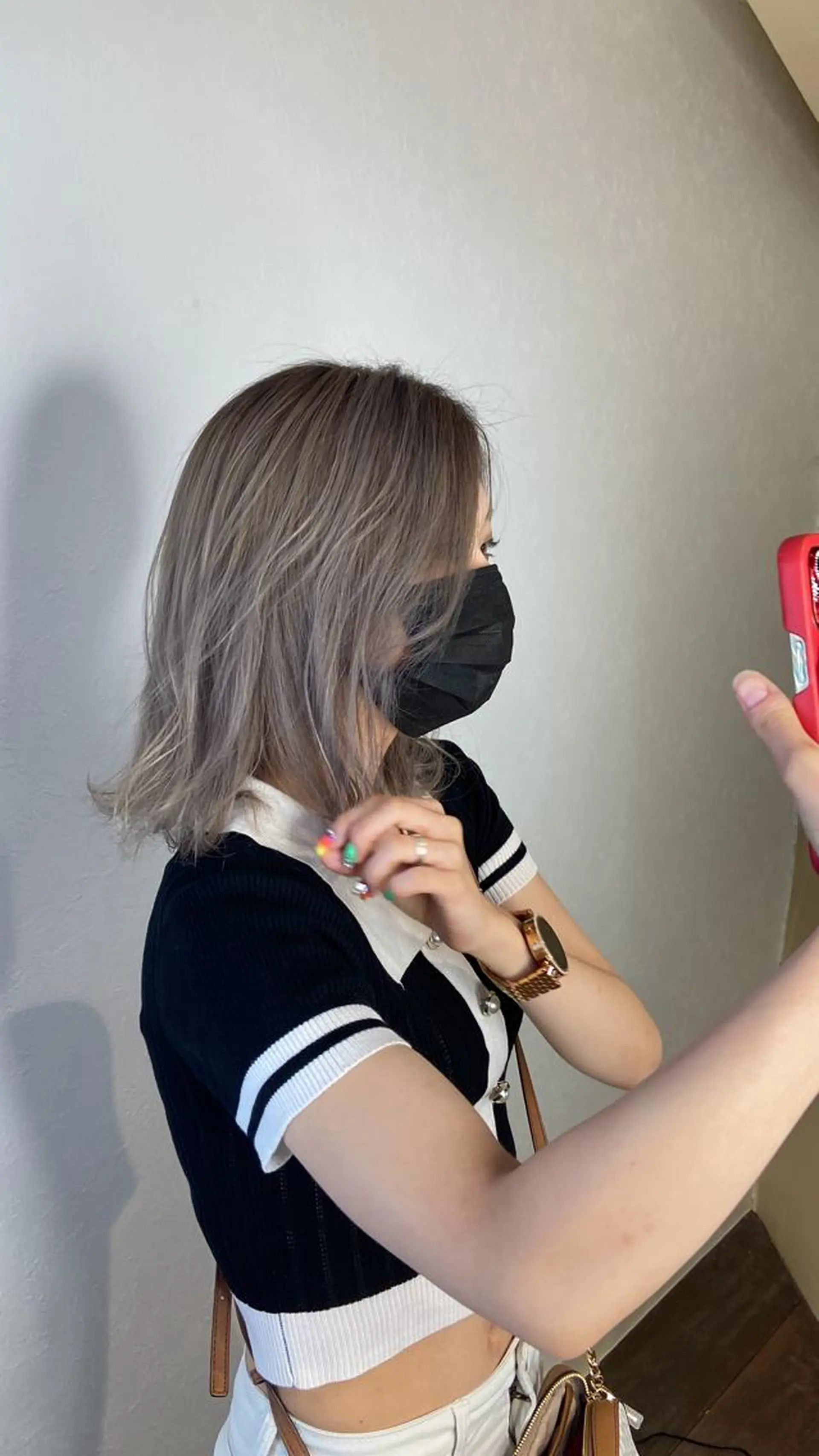 ミディアム カラー aini上本町 吉元直明のヘアスタイル