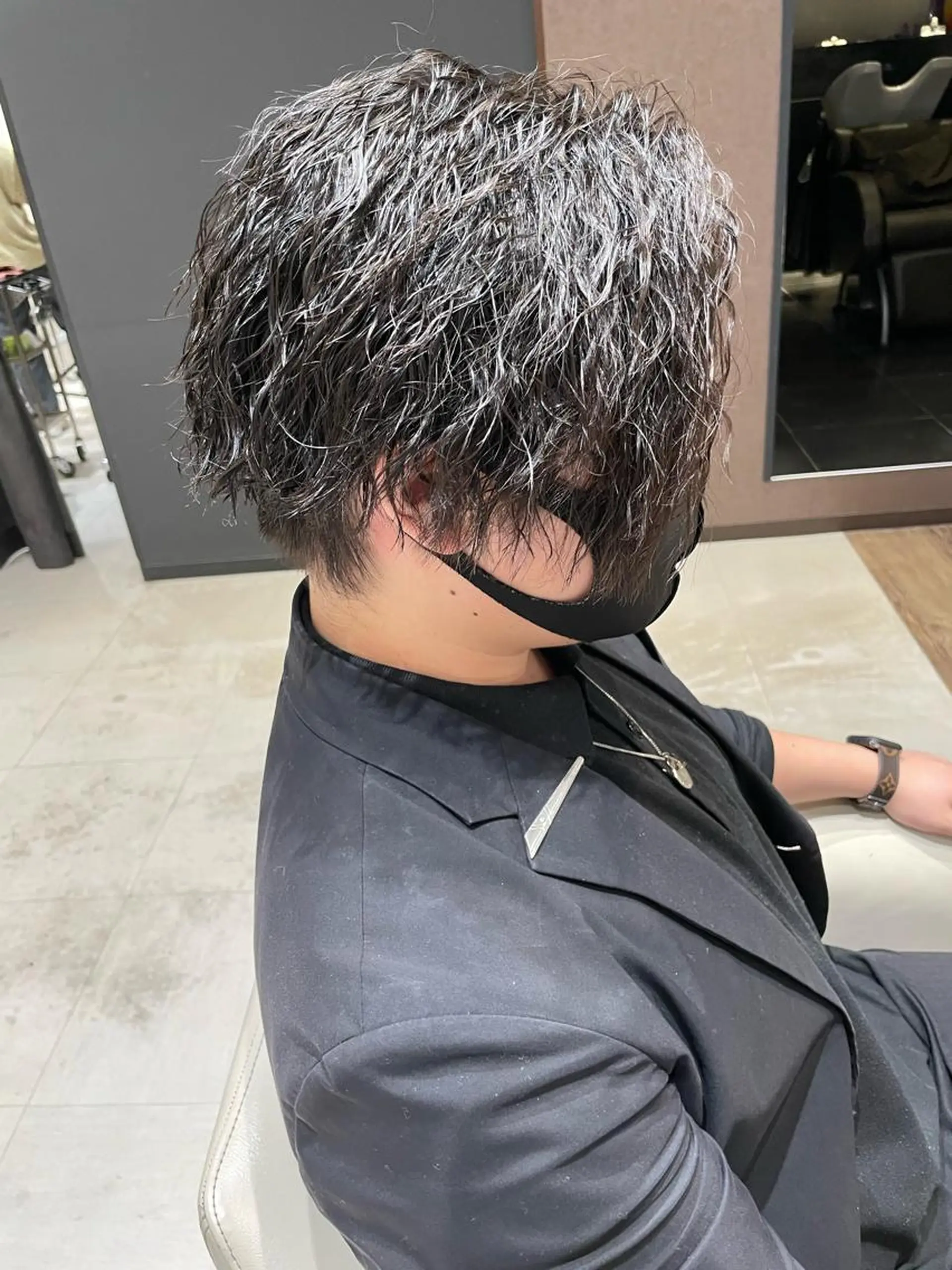 ショート パーマ ツイストスパイラルパーマ スパイラルパーマ ヘッドスパ k-twoたき✨艶感 カラー／美髪矯正のヘアスタイル