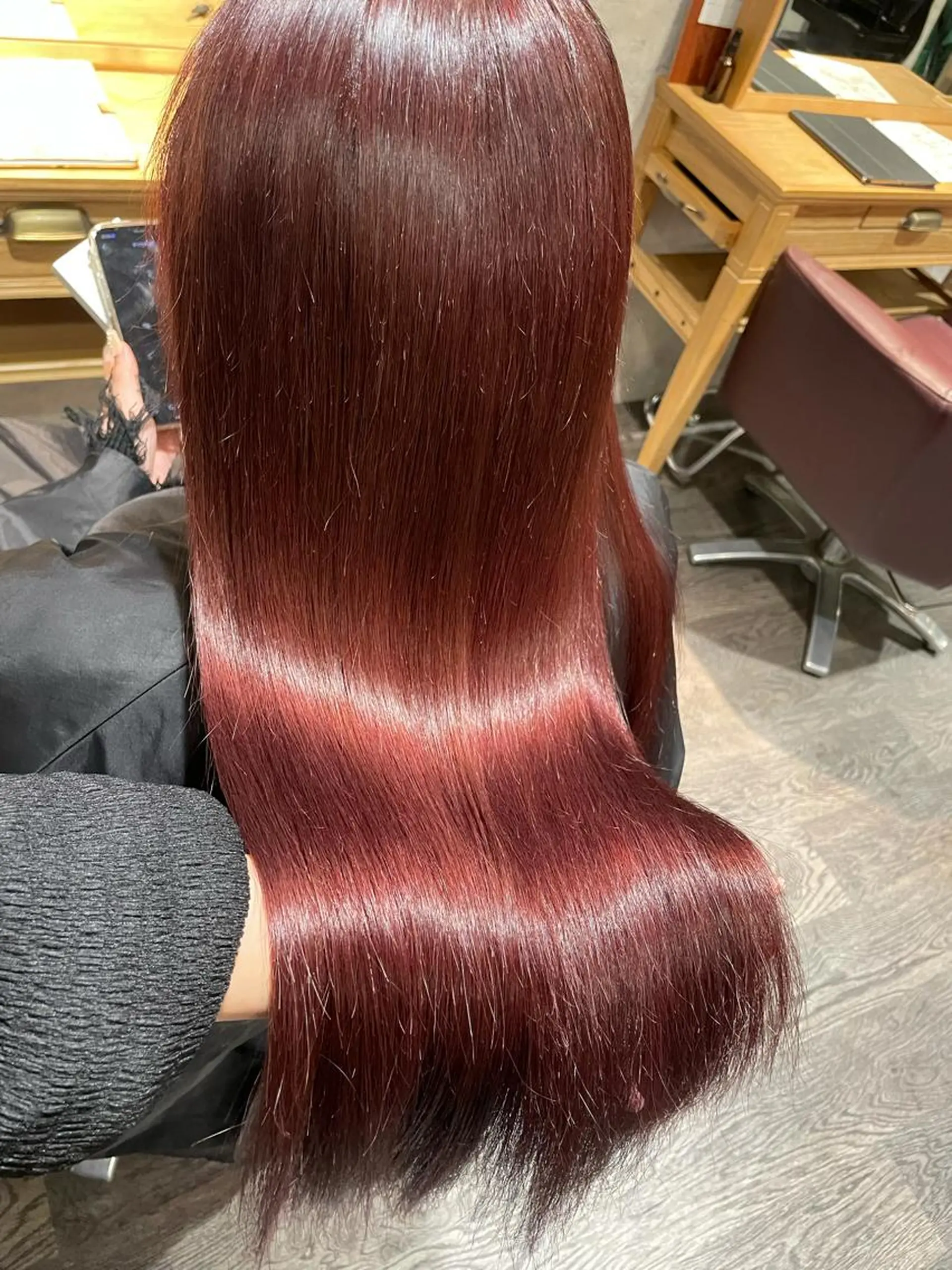 ロング ヘアカラー トリートメント 🦄艶カラー×韓国 NANA💎🐬のヘアスタイル