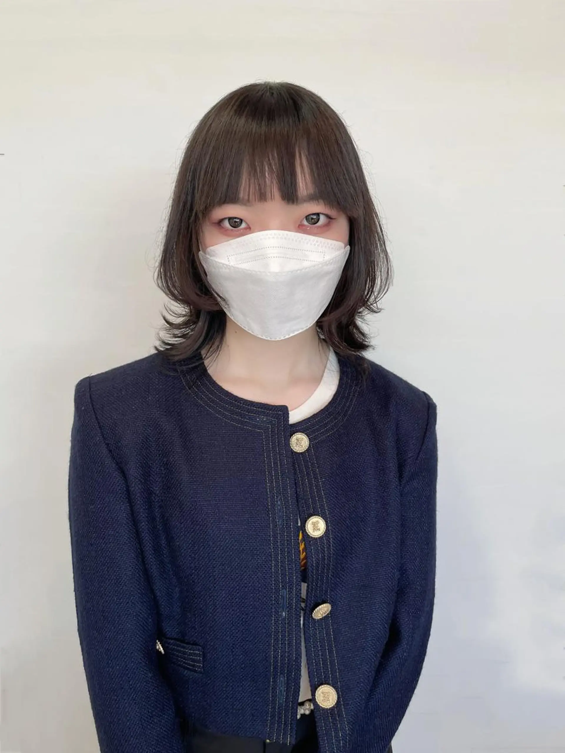 ミディアム レイヤーカット ウルフカット ウルフレイヤー 奥田 誠司のヘアスタイル