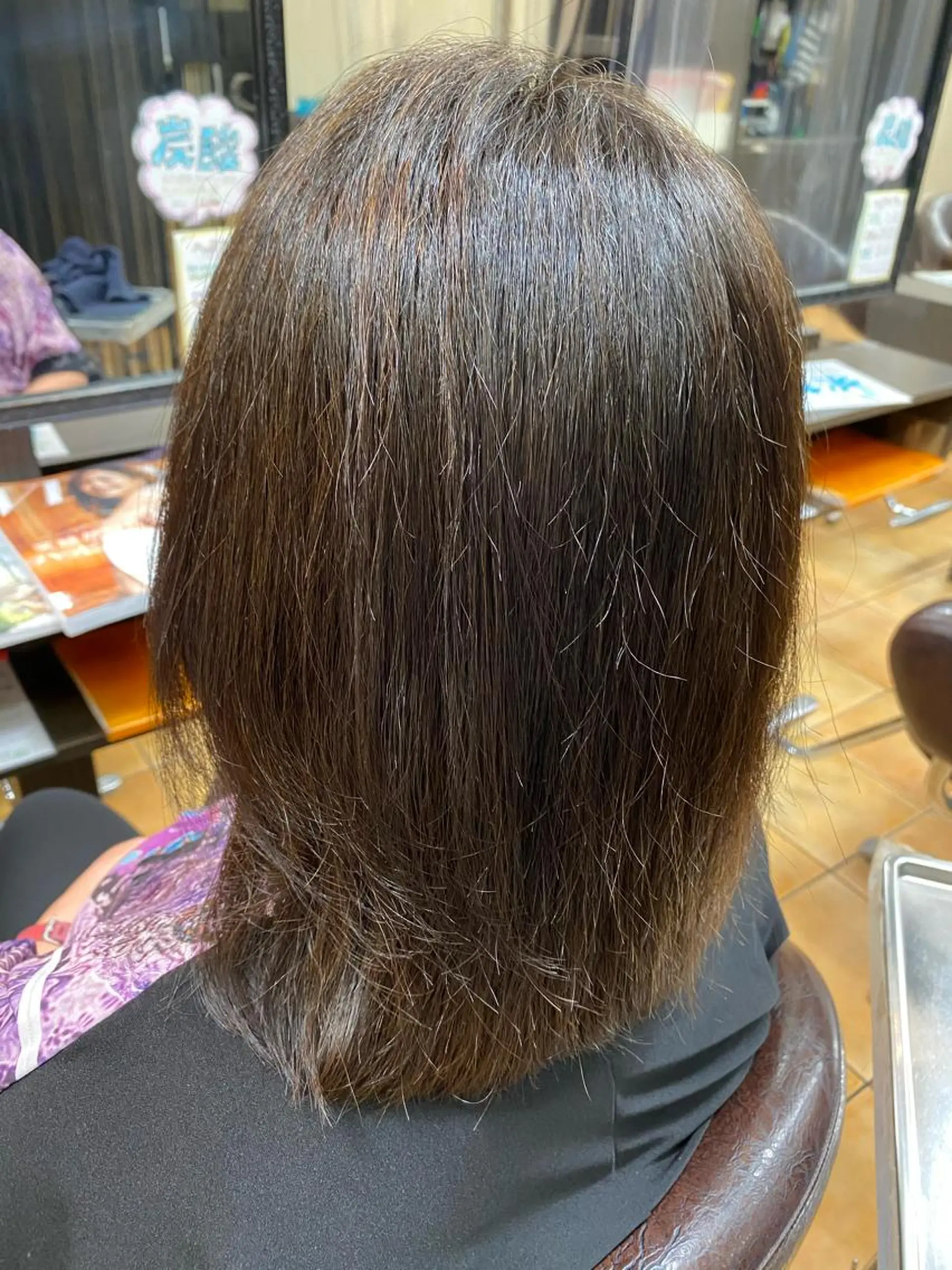 ミディアム カラー ヘアアレンジ 🥀暖色韓国ヘア💕 保科侑花のヘアスタイル