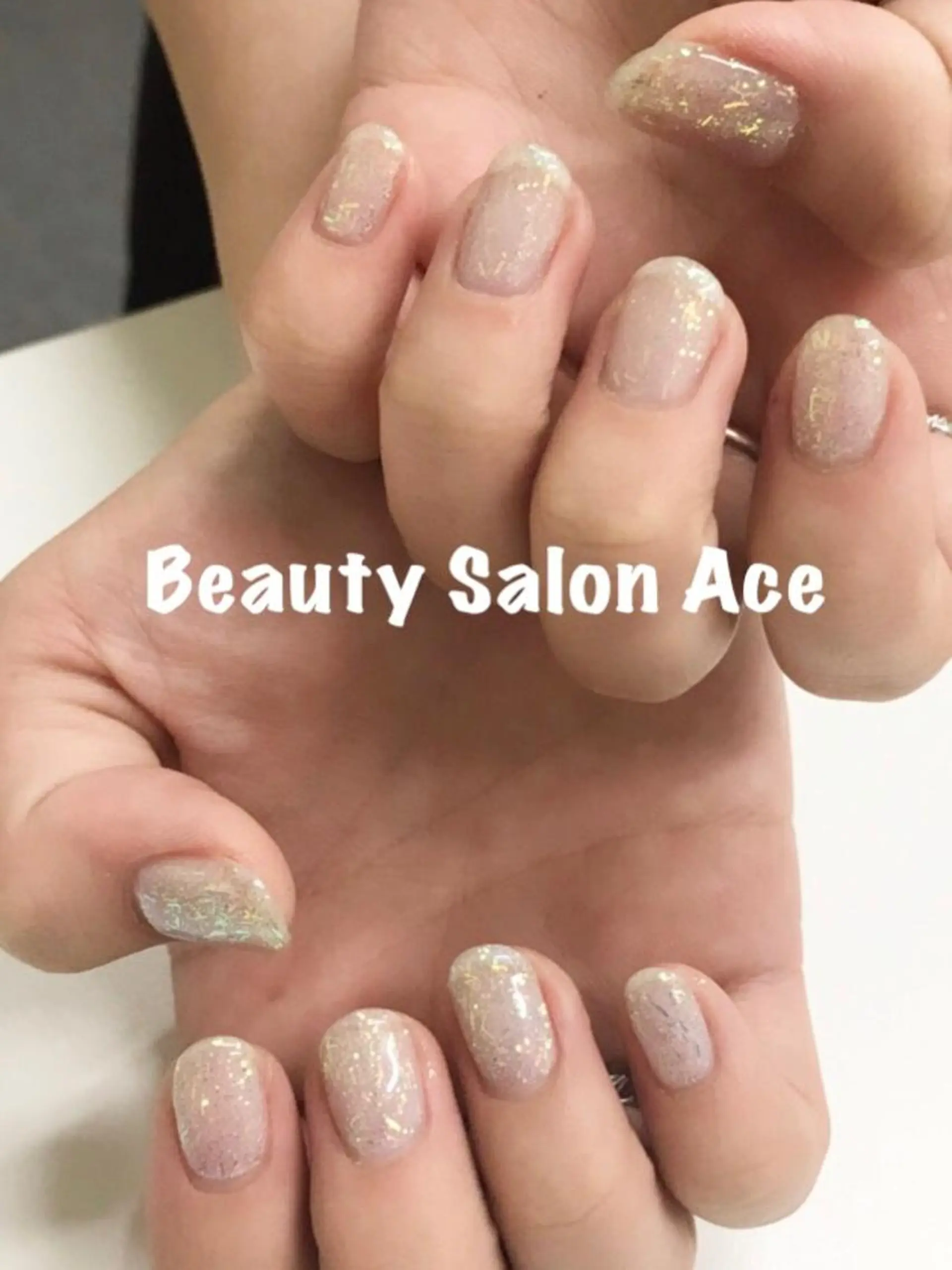 ネイル ラメ(グリッター) ワンカラーネイル Beauty Salon Ace(ネイルサロン エース)所属・池袋フィルイン Ace♡長さだしのネイルデザイン