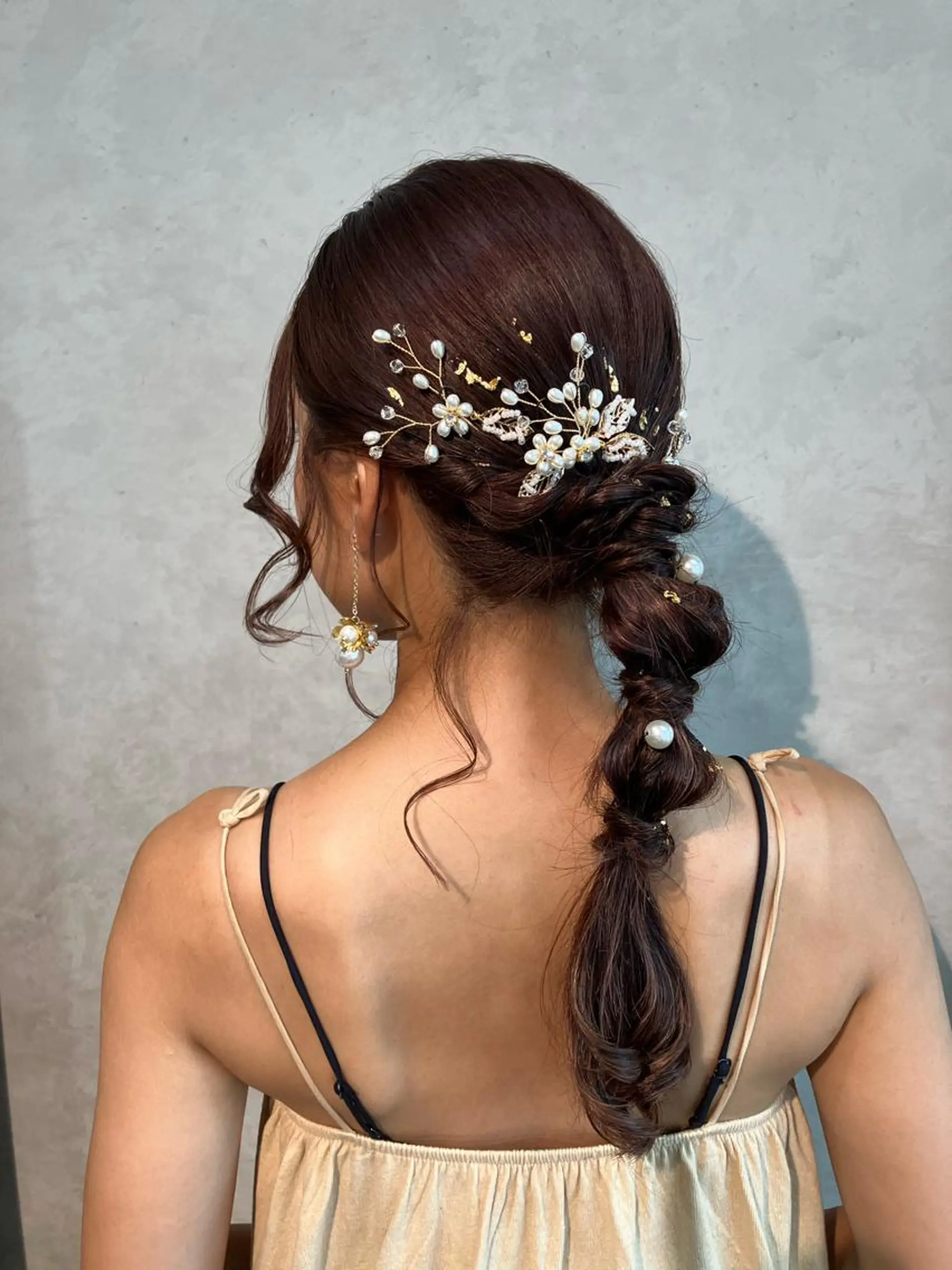 ロング ヘアアレンジ 結婚式・ブライダル Hair&Make Nahoのマツエク・マツパデザイン