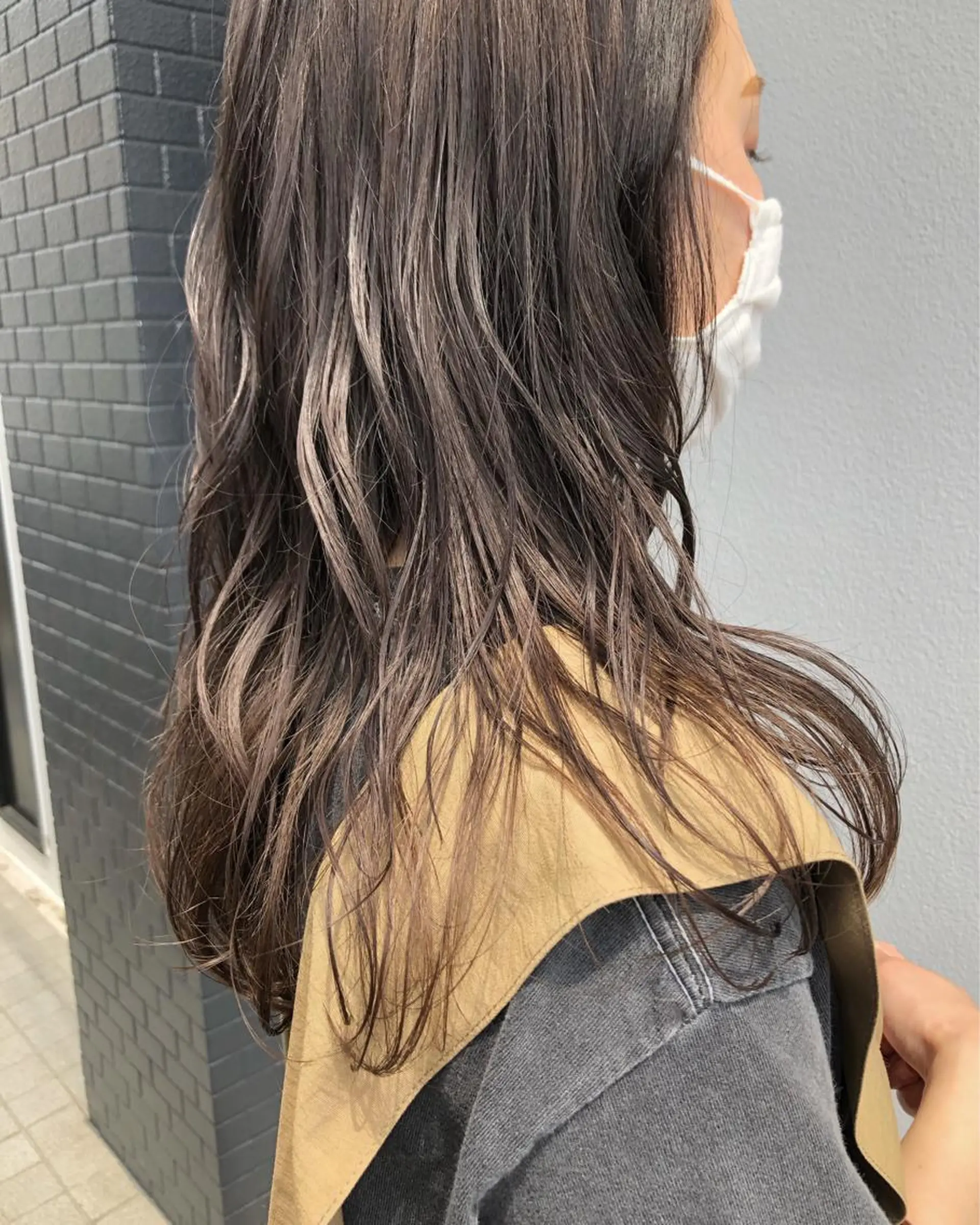 ロング カラー ヘアアレンジ 🩰オリーブ/ ベージュ松本咲花🩰のヘアスタイル