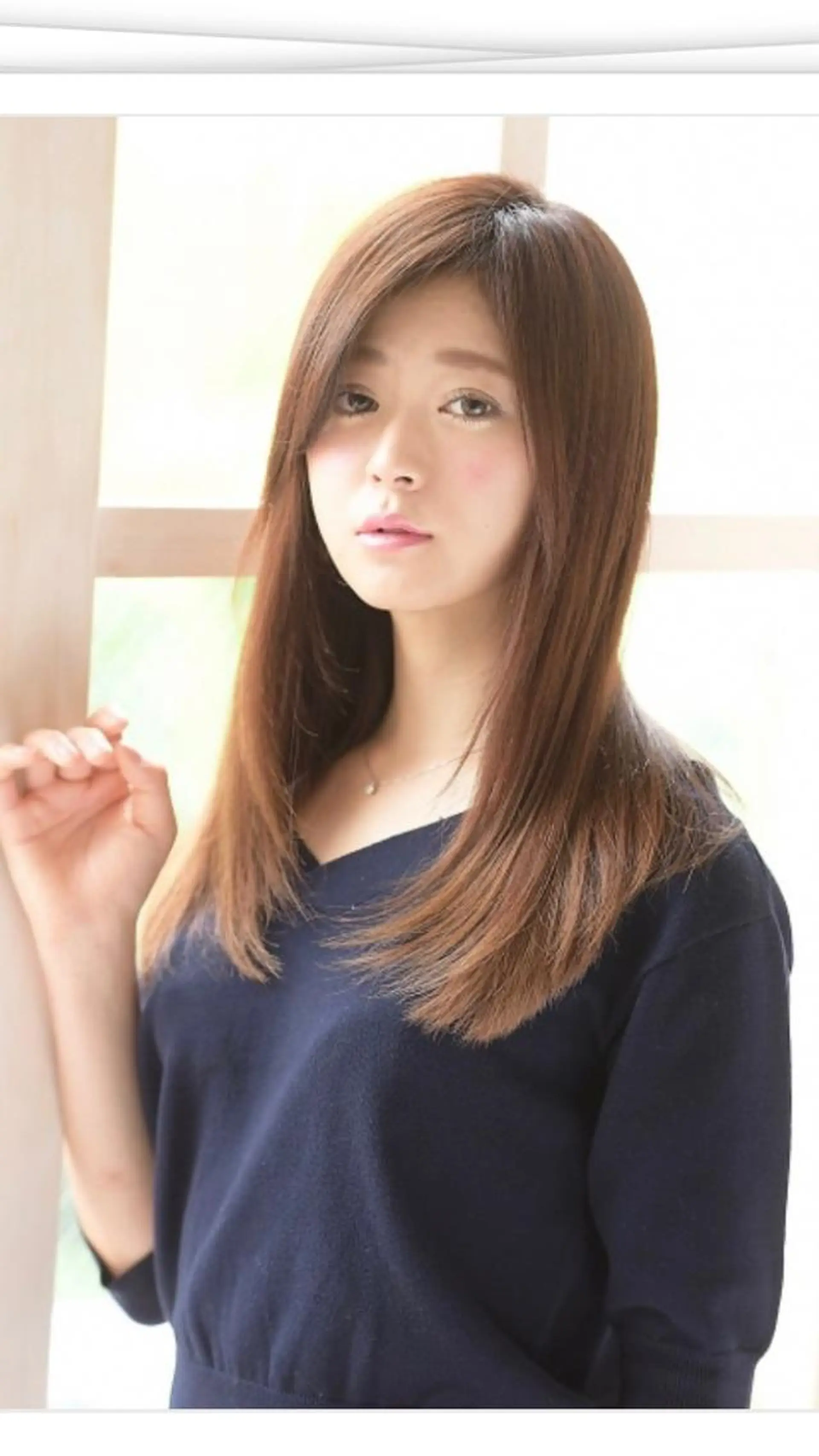 ロング カット 縮毛矯正 トリートメント 奥谷 美代子のヘアスタイル