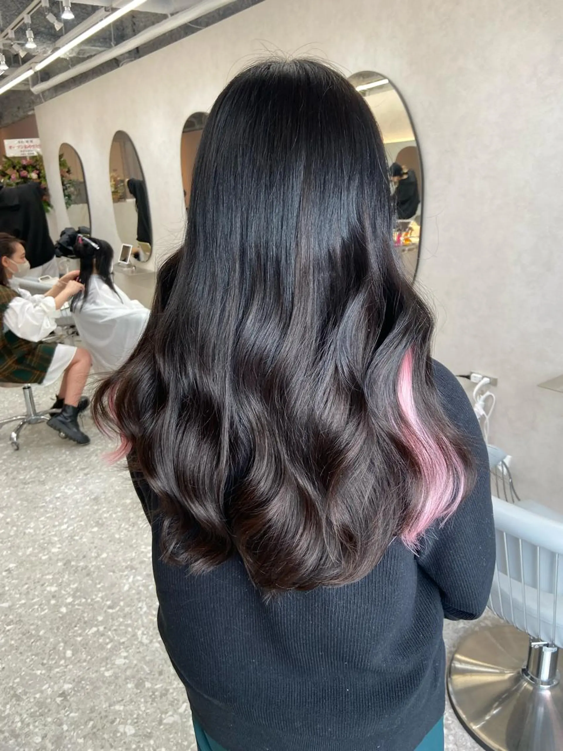 ロング カラー ヘアカラー トリートメント エクステ 新宿/韓国ヘア 中明度カラー/かやのヘアスタイル