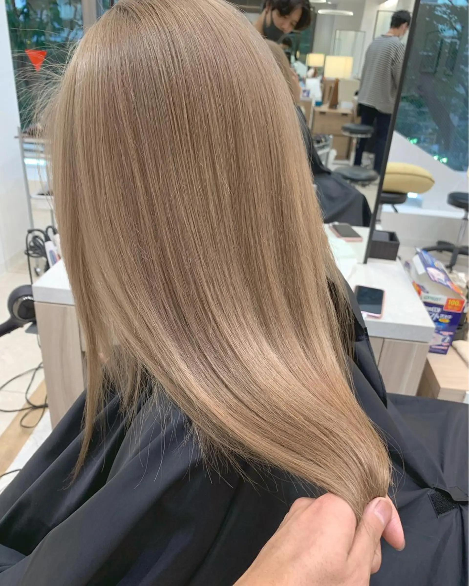 ミディアム カラー 韓国風/顔周りカット /髪質改善RYOTAのヘアスタイル