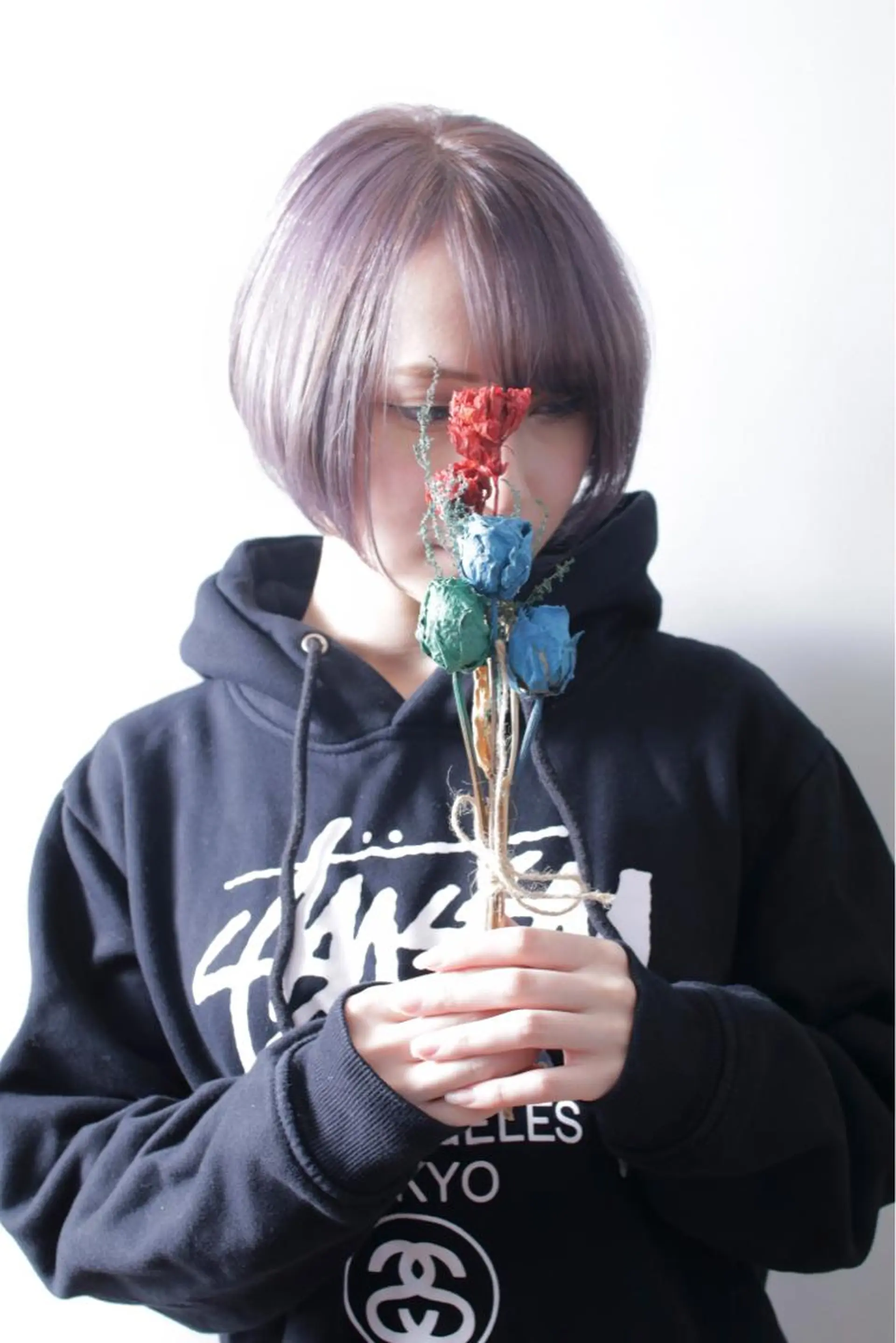 ショート カラー パーマ ヘアアレンジ ヘアカラー トリートメント 推し活専用 【派手髪】飯野ゆかりのヘアスタイル