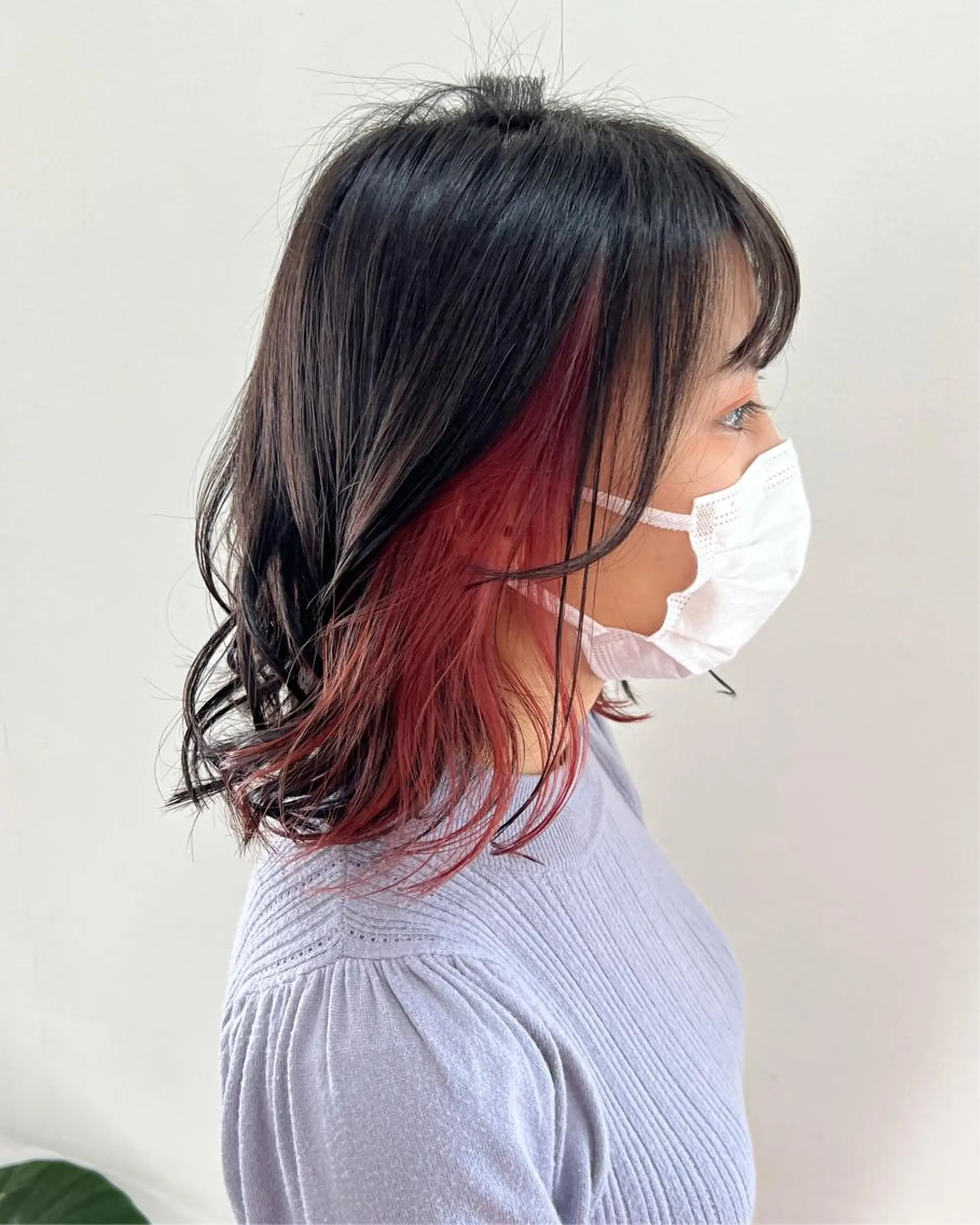 ミディアム カラー ピンクカラー フラム所属・WATANABE MISAKIのヘアスタイル