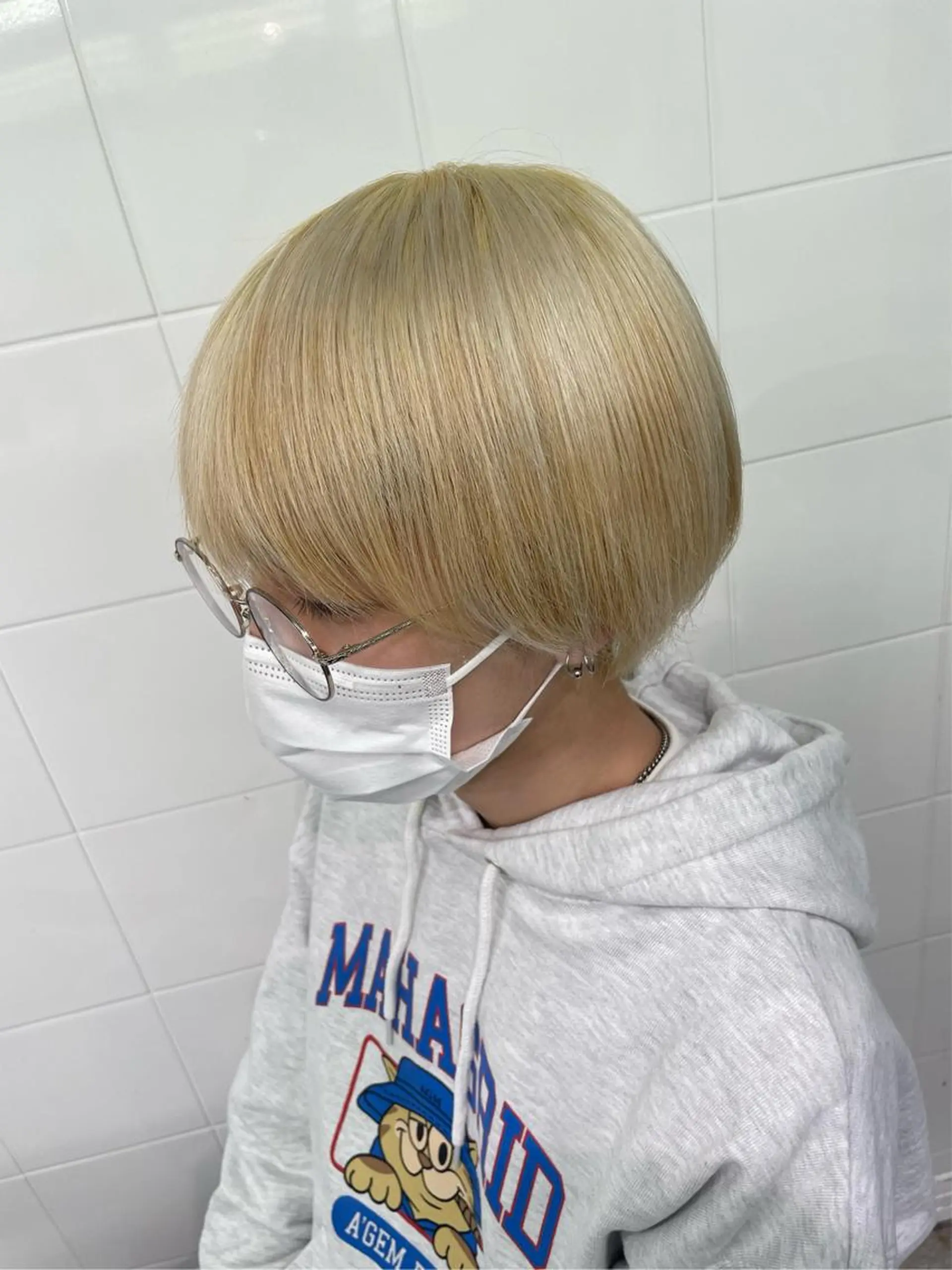 ショート カラー メンズ 抜きっぱなしブロンド ブロンド 🎀プルエクステ みまひかる🎀のヘアスタイル