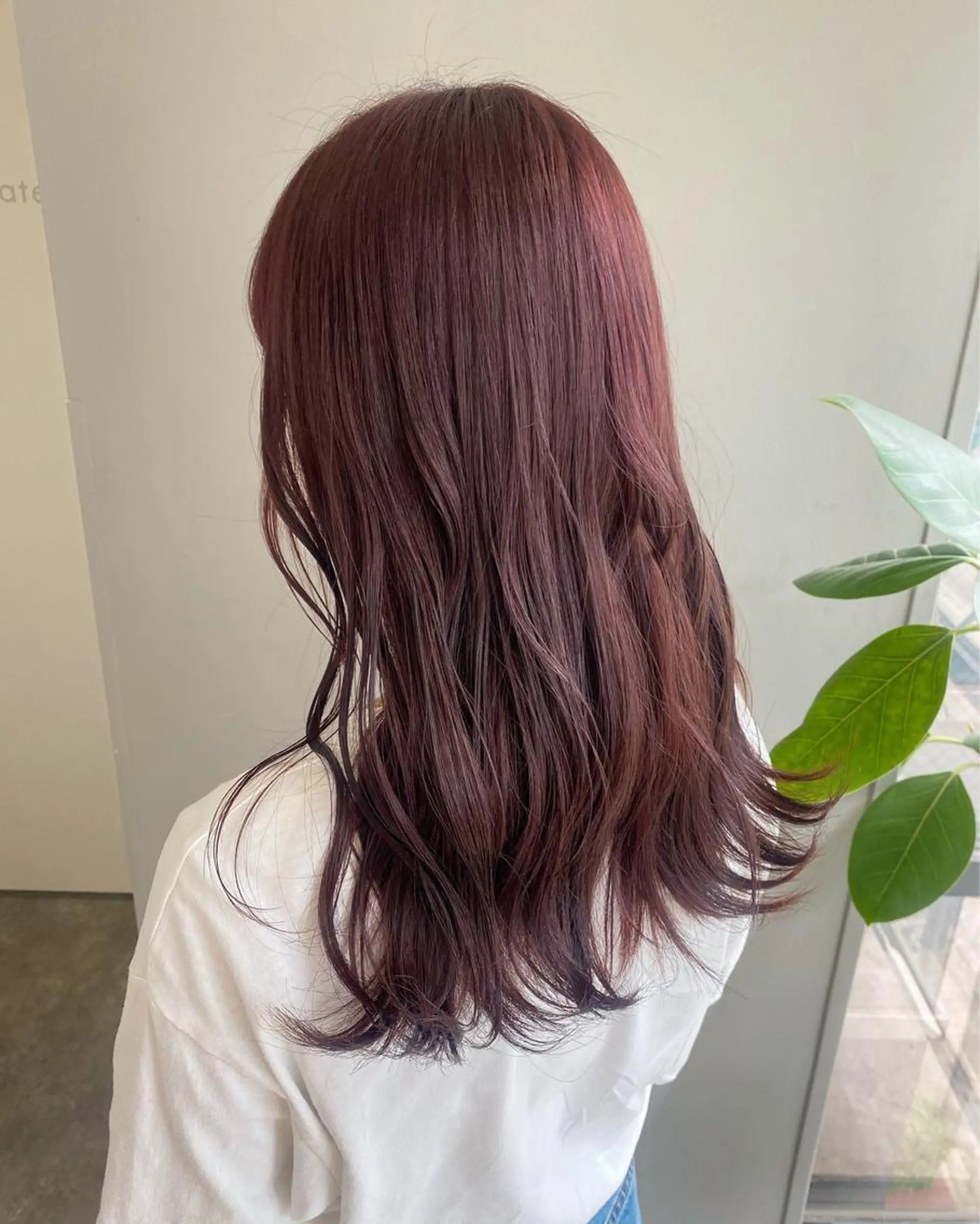 セミロング カラー ヘアアレンジ ブリーチ カシス ダブルカラー ブリーチなしカラー ピンクカラー カット ヘアカラー ボブ /ニュアンス/ satomi🧸💖のヘアスタイル