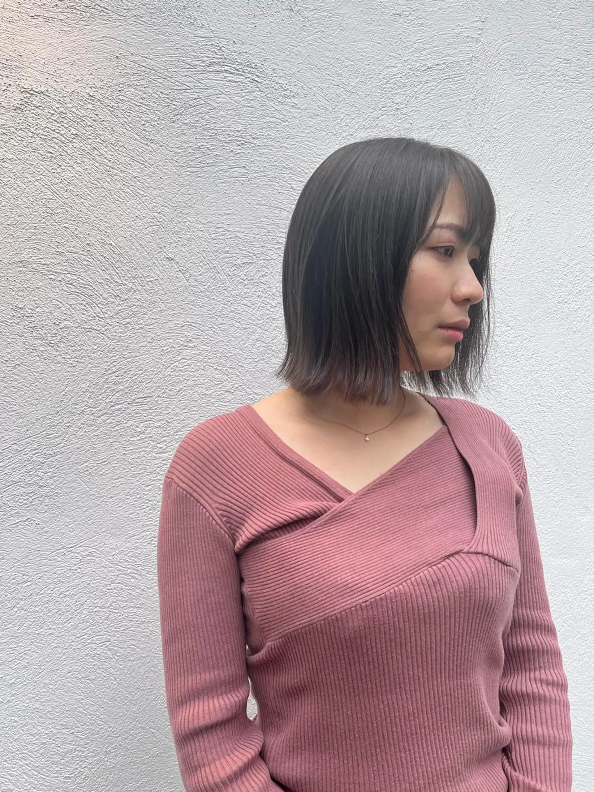 ミディアム カラー グレージュ ボブ カット ヘアカラー トリートメント SALOWIN神戸三宮店所属・【美髪を叶える】中谷 彰宏（アキ)のヘアスタイル