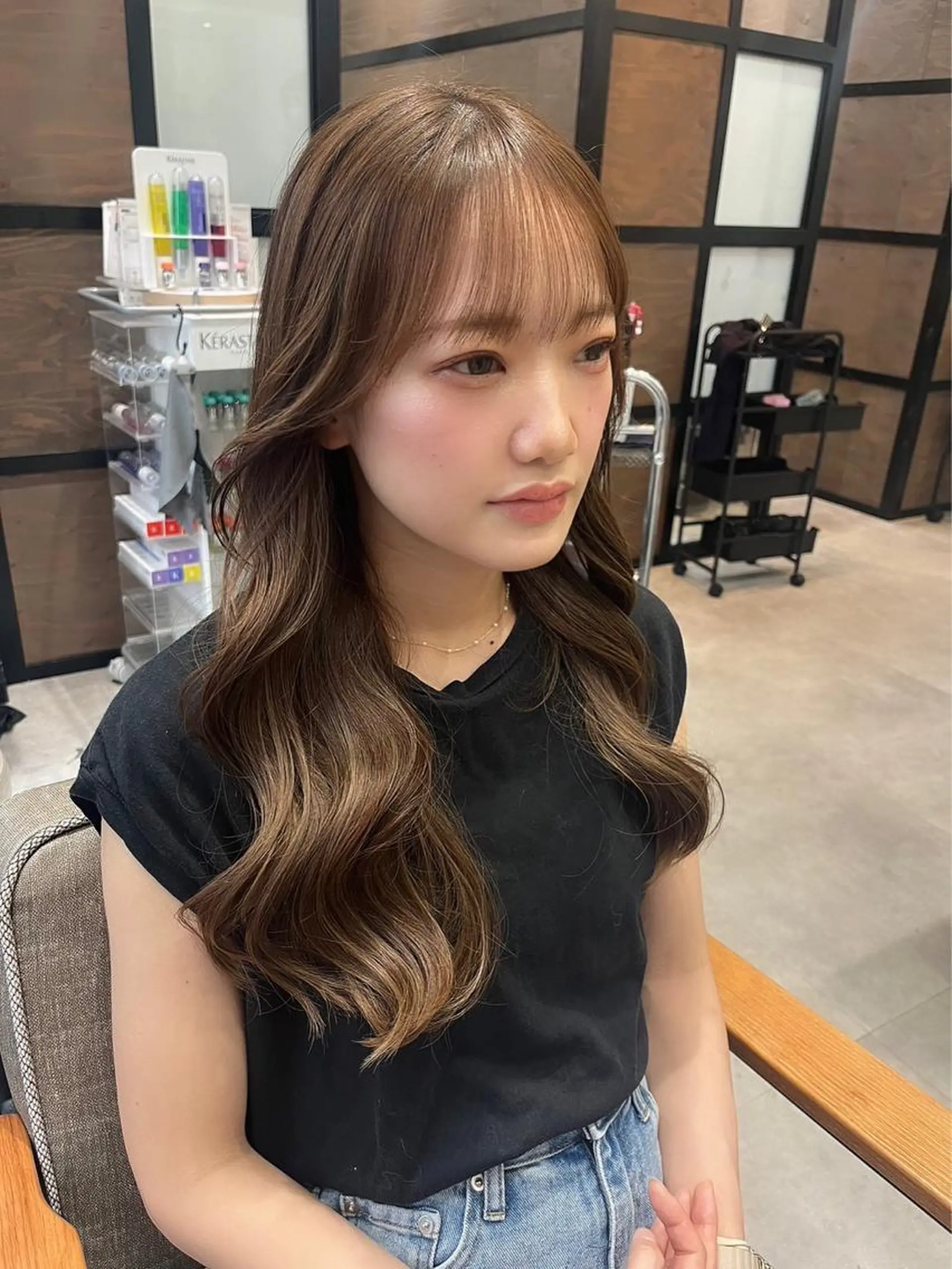 ロング 韓国カット/透明感 Re.Labo岡本のヘアスタイル