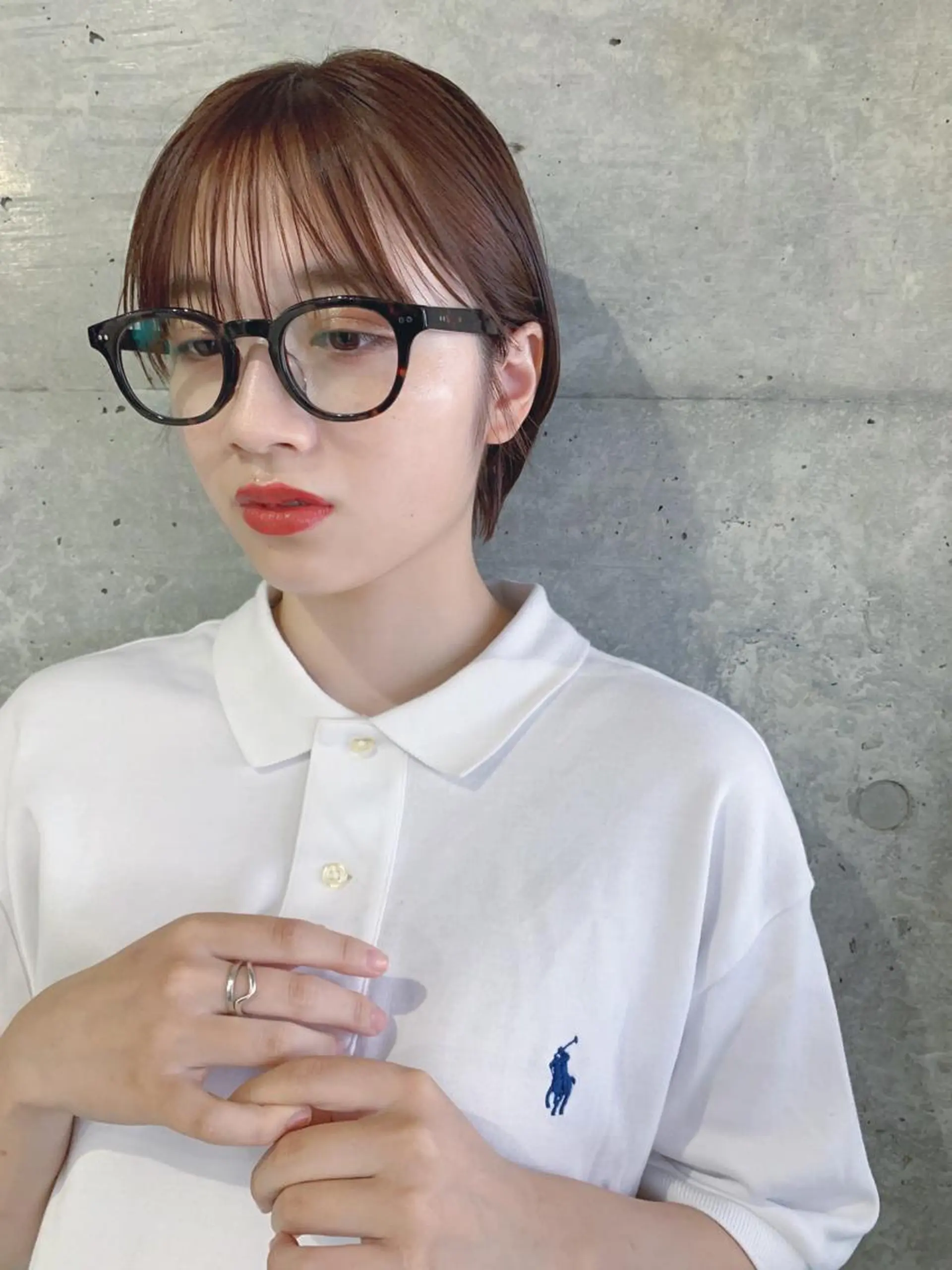 ショート カラー ボブパーマコテ巻き風 パーマNo1深江秀平のヘアスタイル