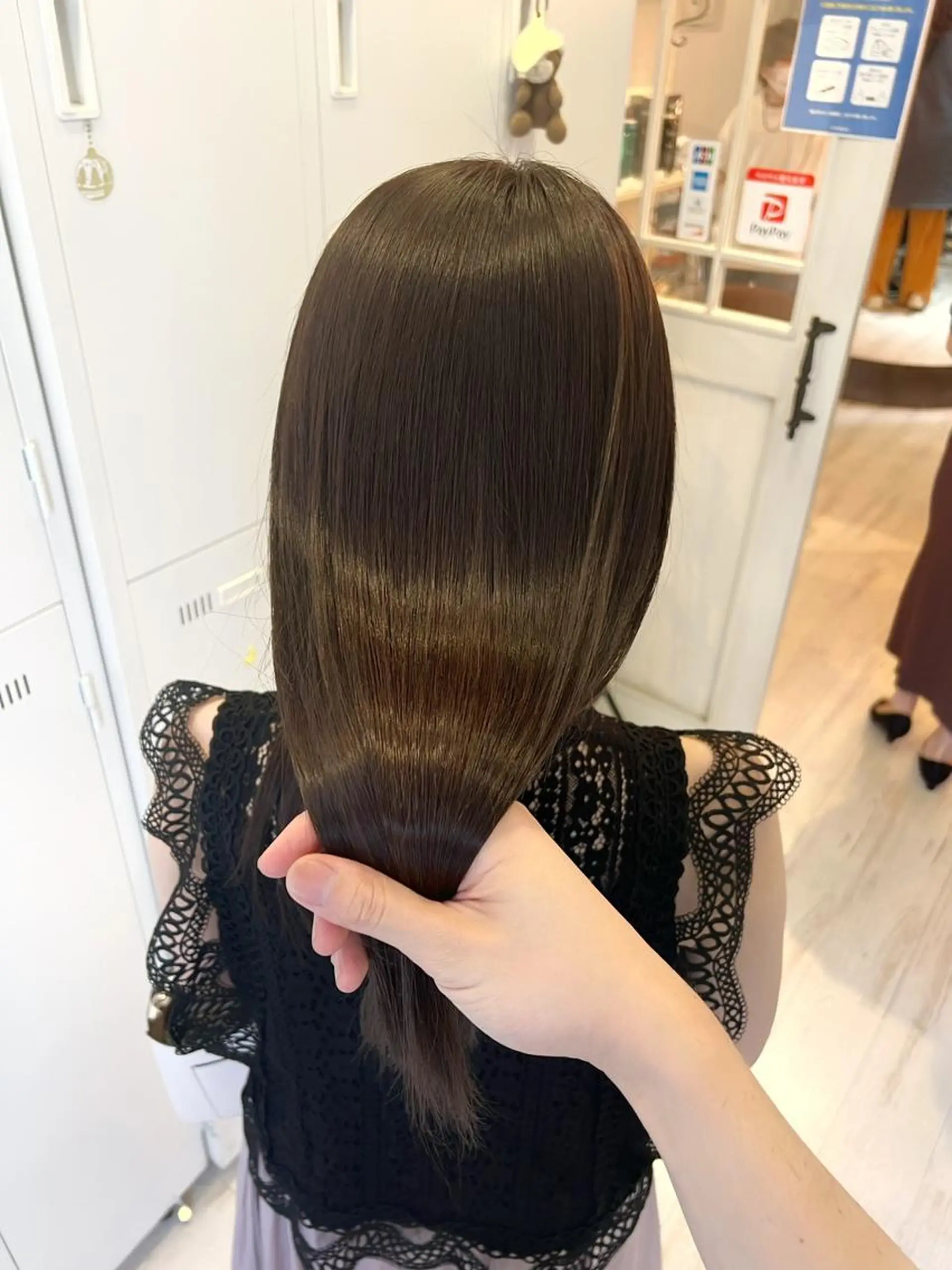 ロング カラー アディクシーカラー アクアカラー アッシュ バレイヤージュ ミストバング N° uairo 川崎店【ユアイロ】のヘアスタイル