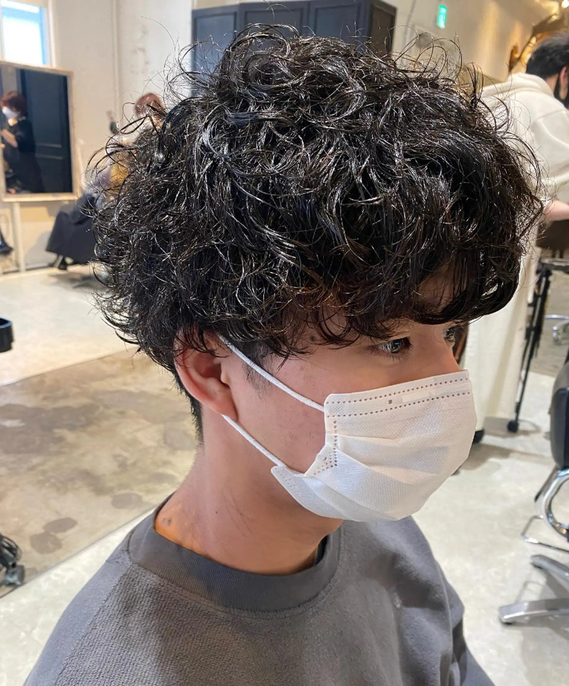 ミディアム ミディアムパーマ バレイヤージュ職人 🔥代表YU-SHIのヘアスタイル