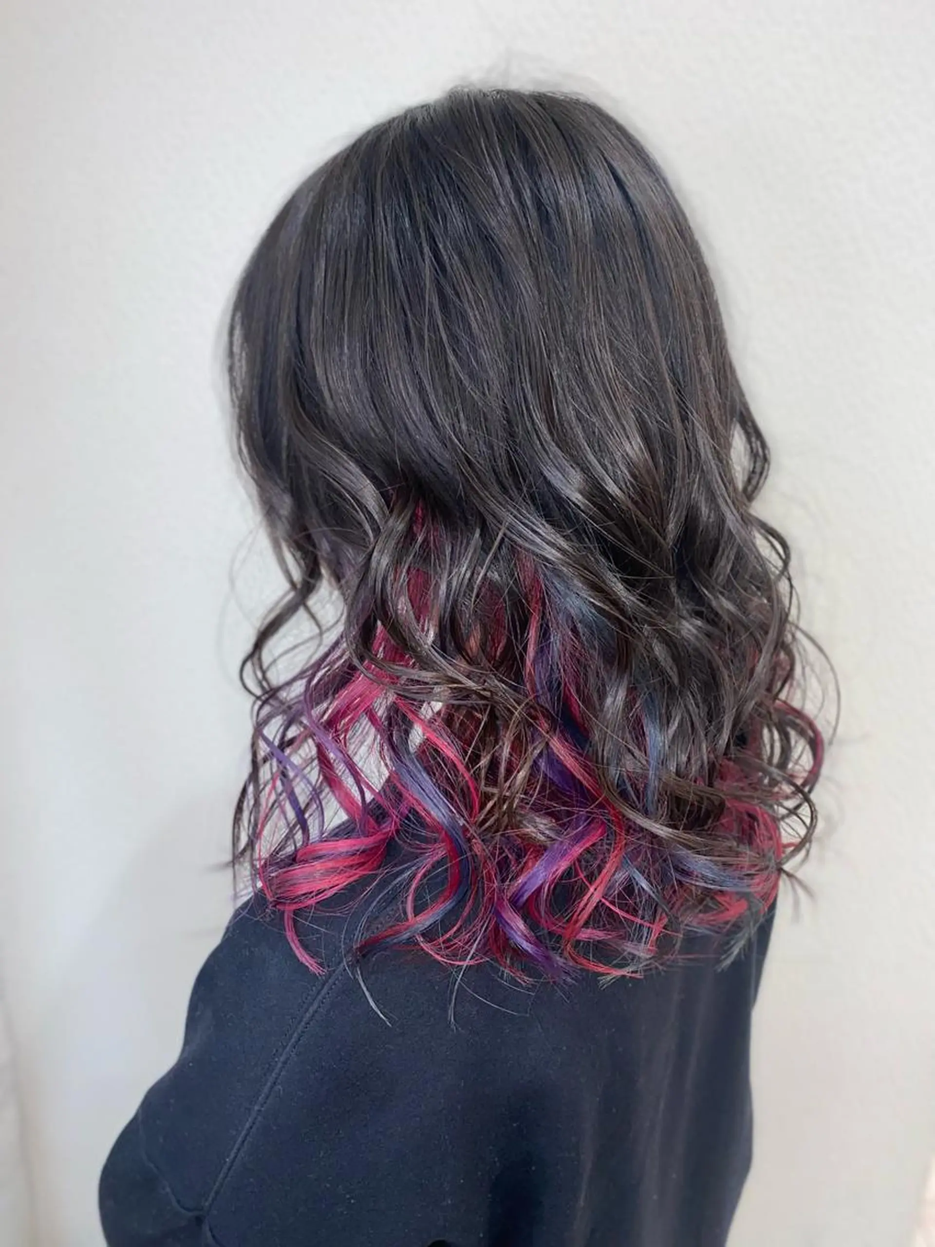 セミロング ゆぴ☾‪/推しカラー /ハイトーンのヘアスタイル