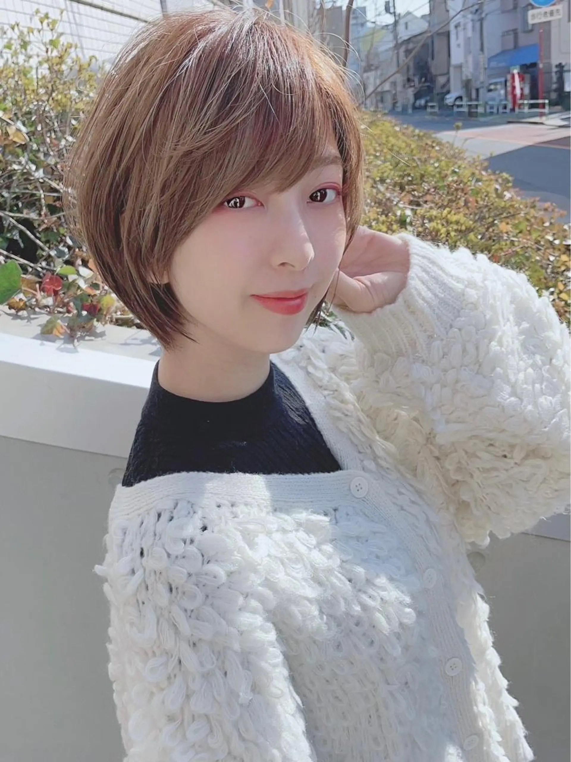 ミディアム カラー パーマ ヘアアレンジ 【公式】amble luxe池袋東口🩷のヘアスタイル