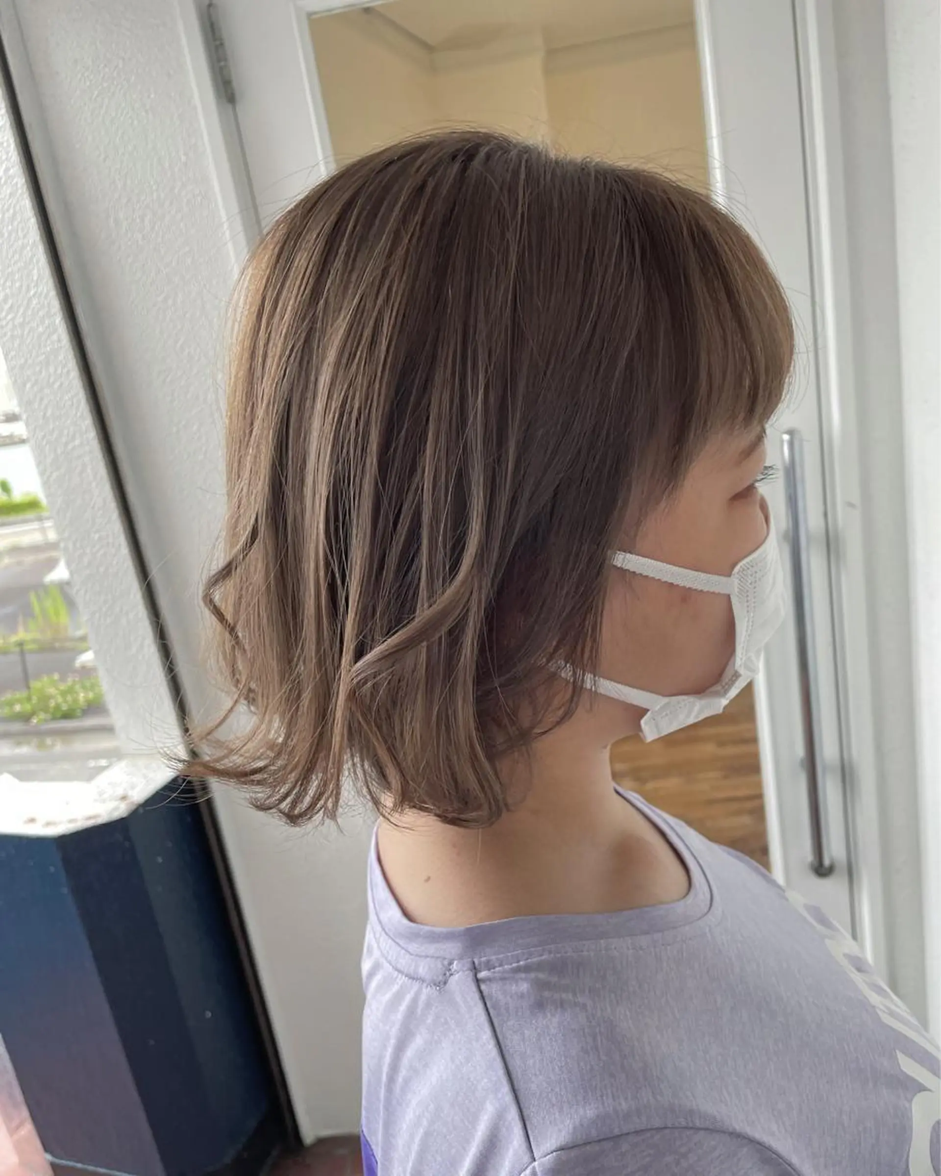 ミディアム カラー 切りっぱなしボブ ボブ 大嶋 宏隆のヘアスタイル