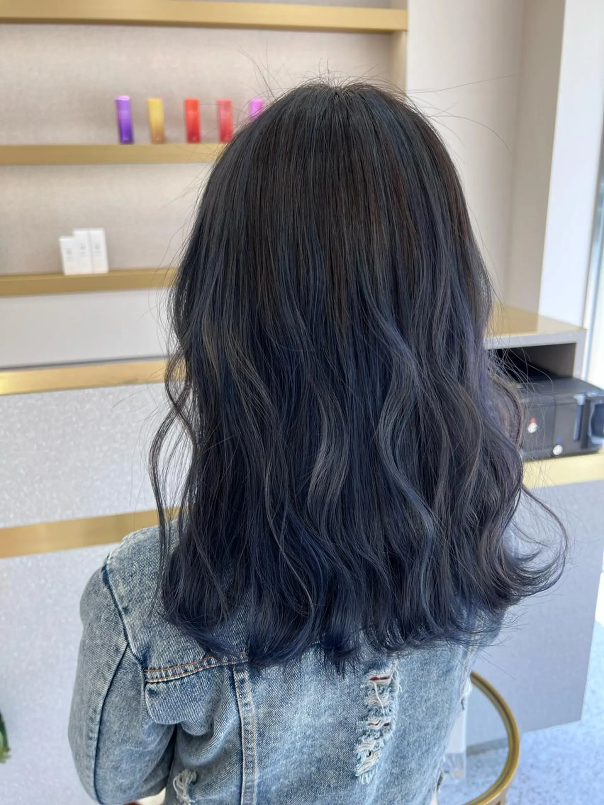 セミロング カラー カット ヘアカラー トリートメント 暗髪/艶髪/Ono .のヘアスタイル