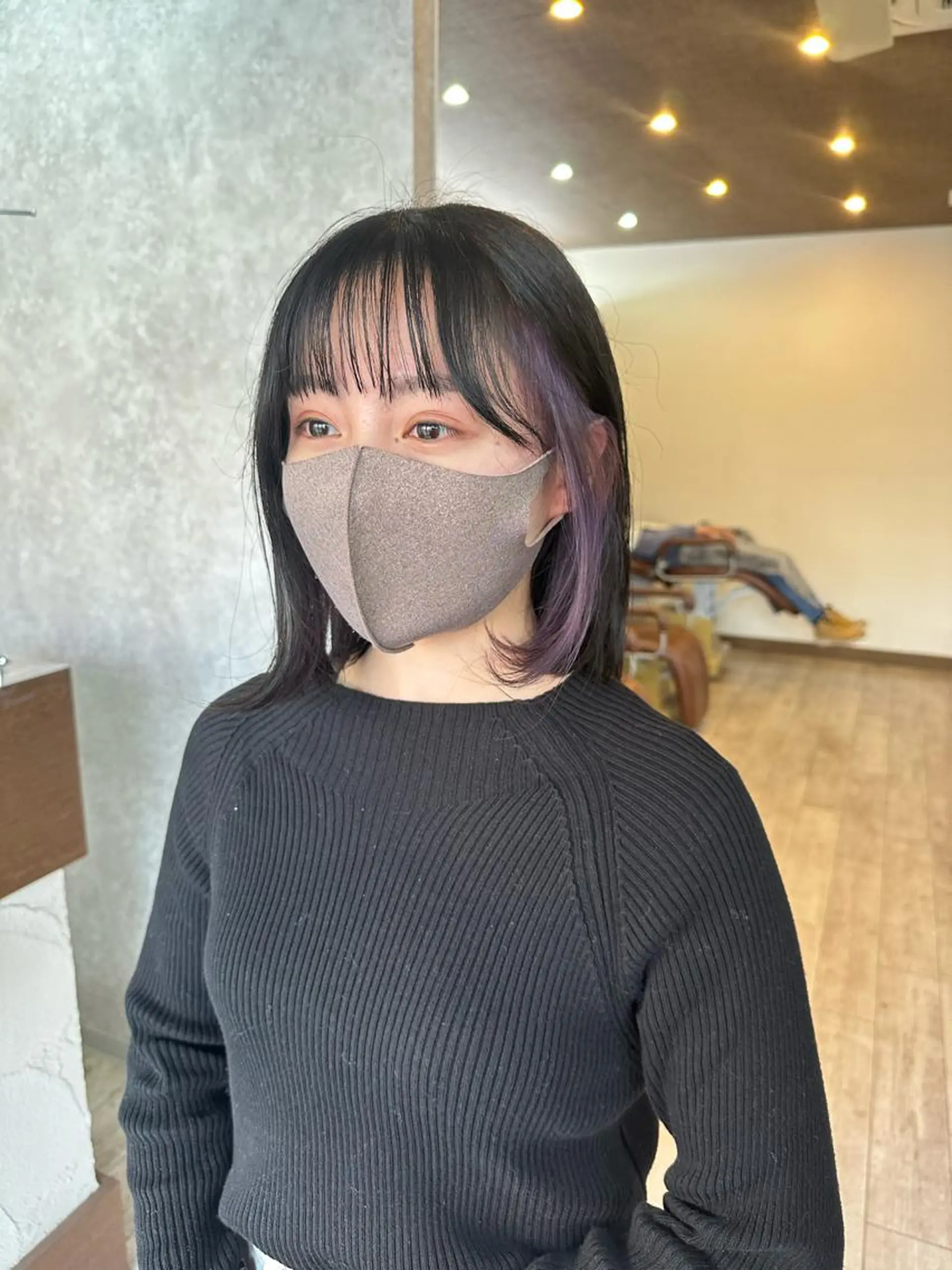 ミディアム カラー ブリーチ イヤリングカラー 高橋 みく/ minim 暖色のヘアスタイル