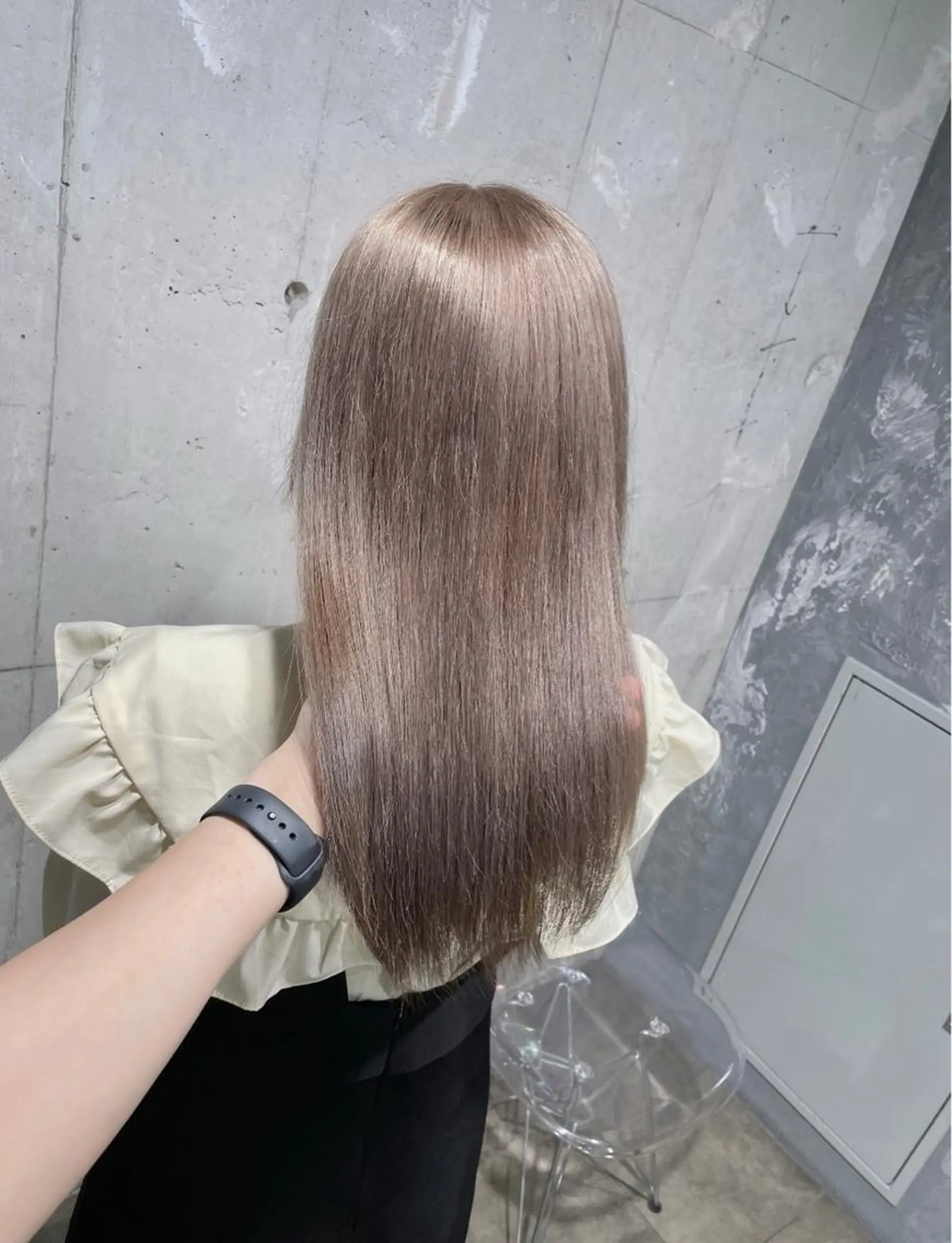 ロング カラー ヘアカラー トリートメント ヘッドスパ ヘアセット ベージュカラー💖 やすひろのヘアスタイル