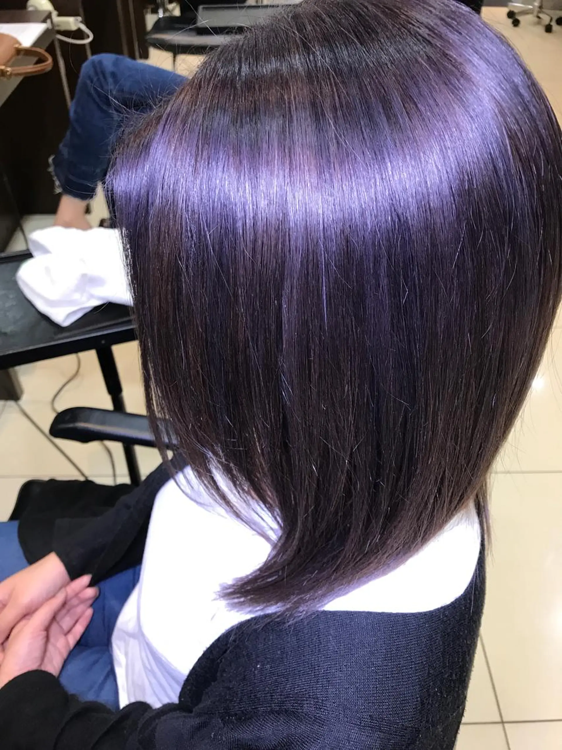 セミロング カラー 関口 友行のヘアスタイル