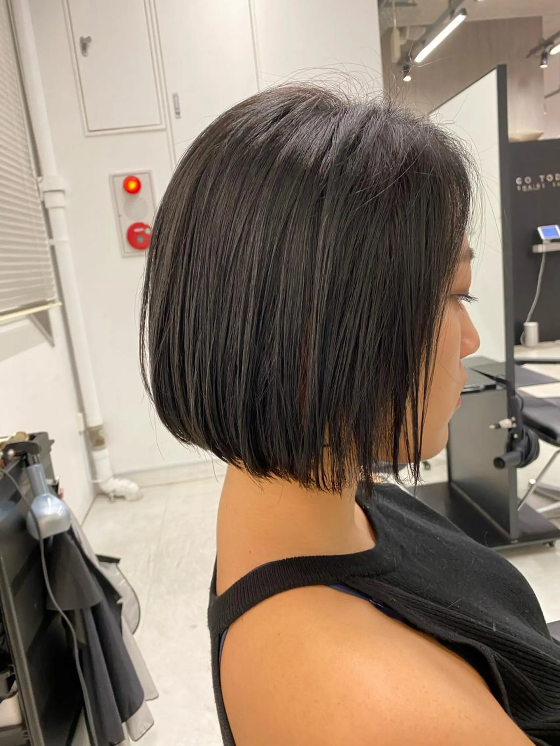 ショート カラー ワンレンボブ ダークグレー ボブ 似合わせ専門美容師 なかじまのヘアスタイル