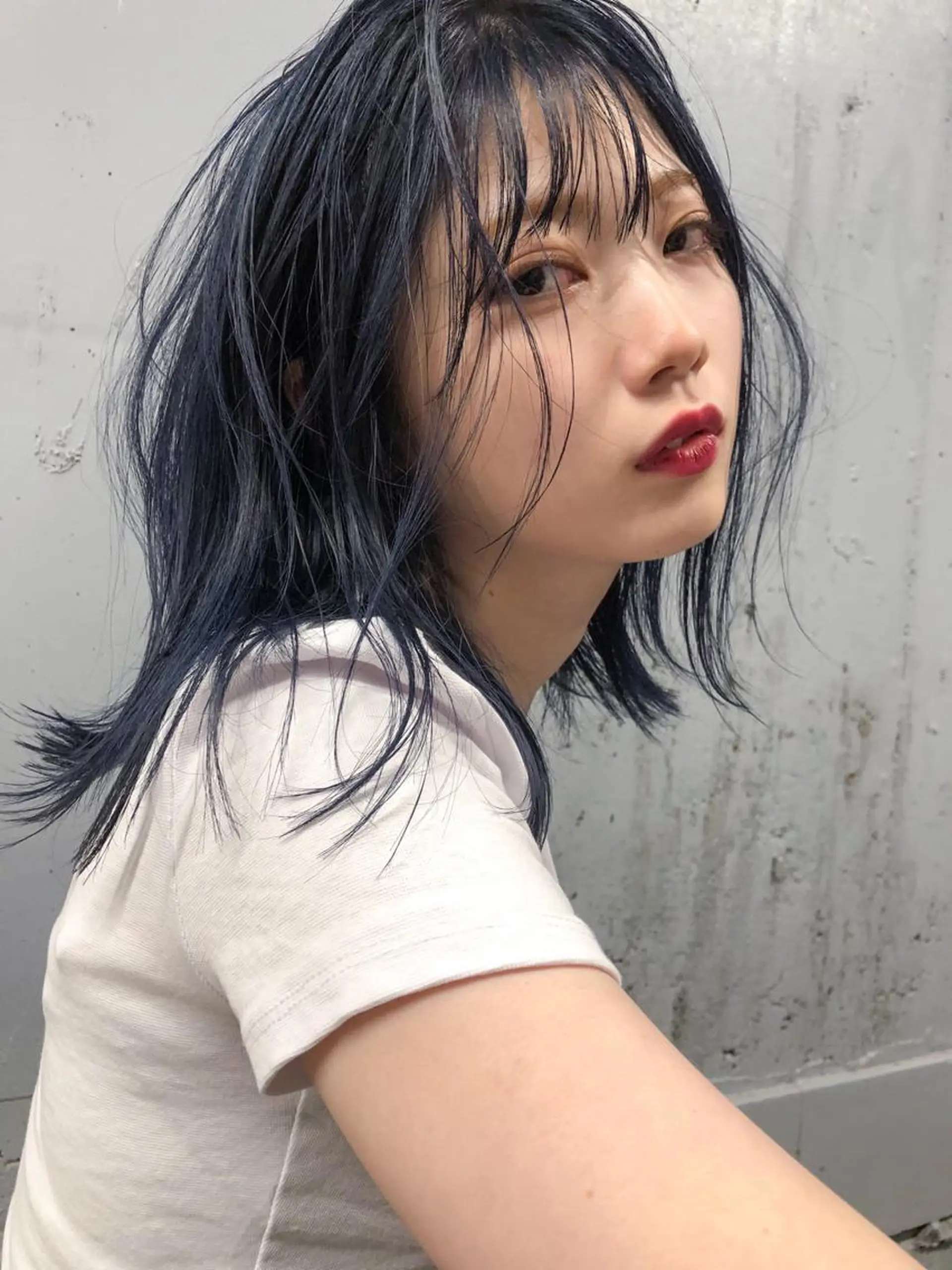 ミディアム カット nessヤマサキ リュウタのヘアスタイル