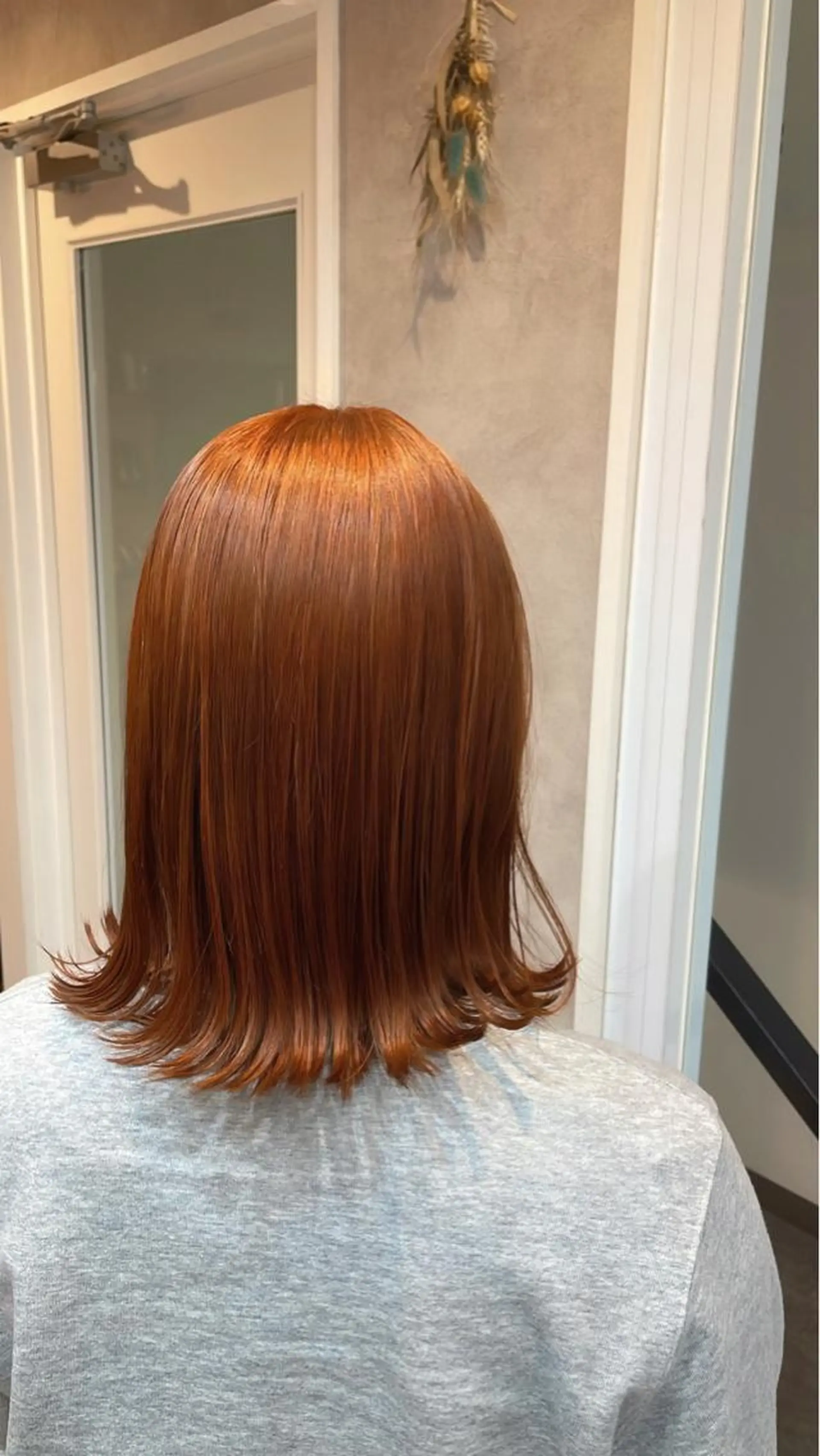 ミディアム カラー ブラウンカラー オレンジ オレンジブラウン ヘアカラー silk🕯 hikaruのヘアスタイル