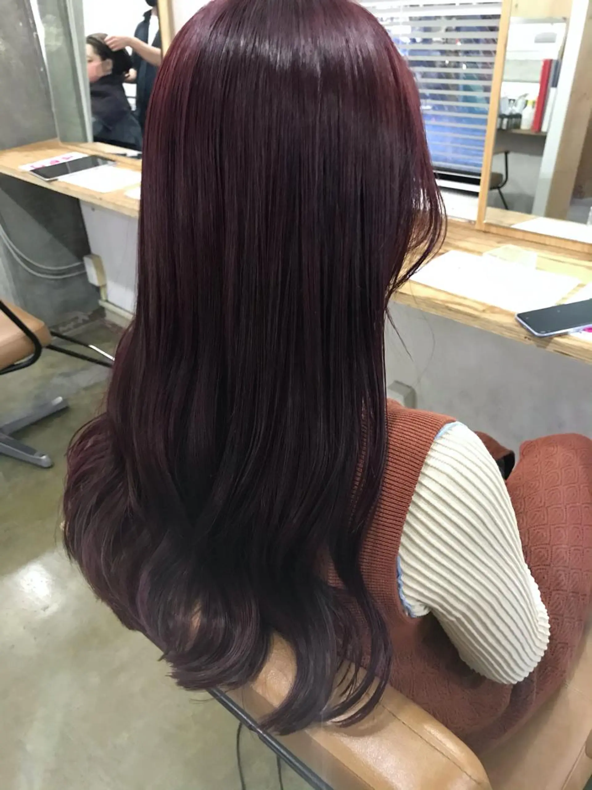 セミロング カラー ピンクカラー ヘアカラー 縮毛矯正 トリートメント 💎髪質改善💎 デザイナーshinのヘアスタイル