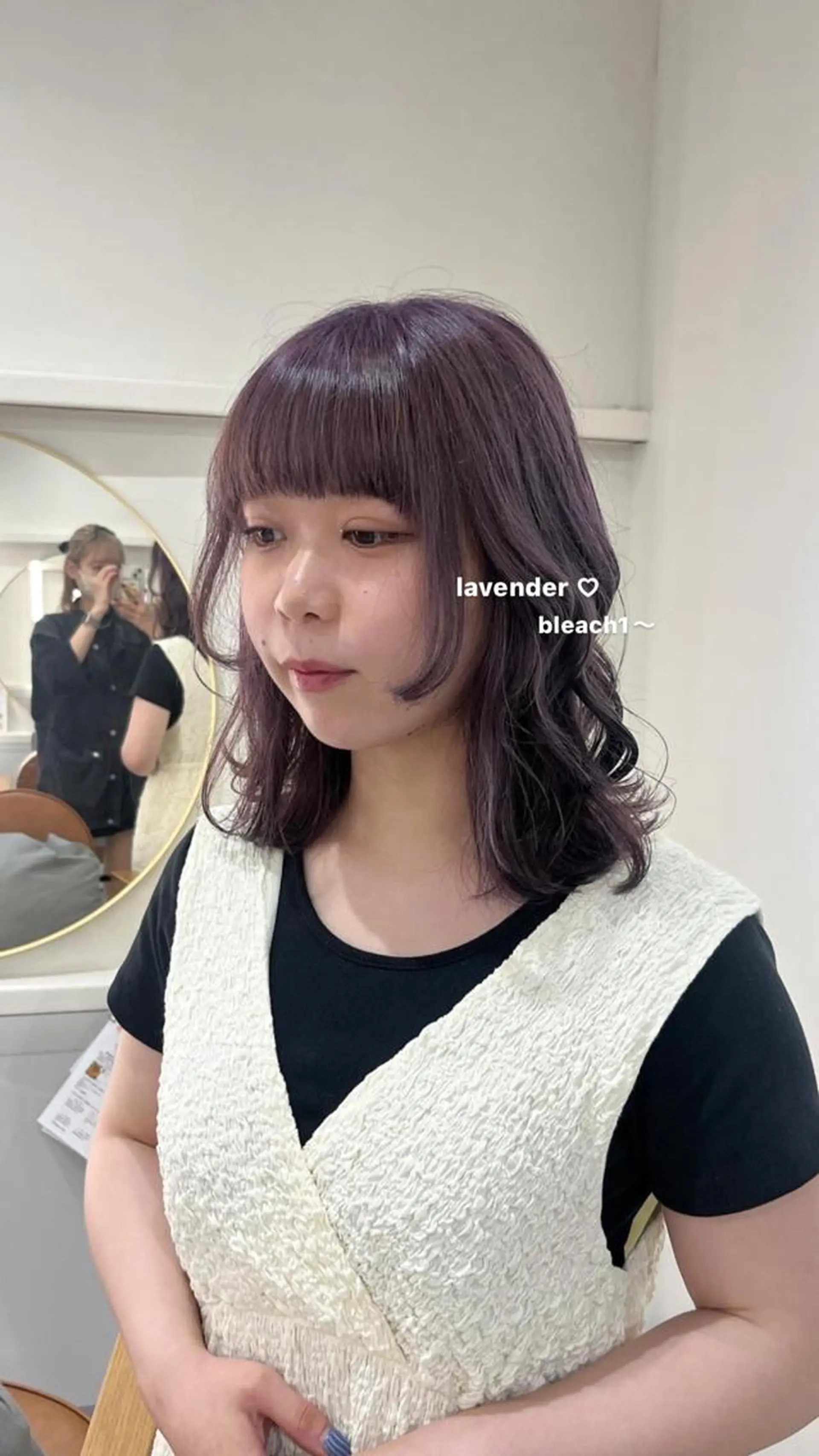 ミディアム カラー マツエク・マツパ 𝗺𝗶𝗸𝘂♡ 似合わせ🎀のヘアスタイル