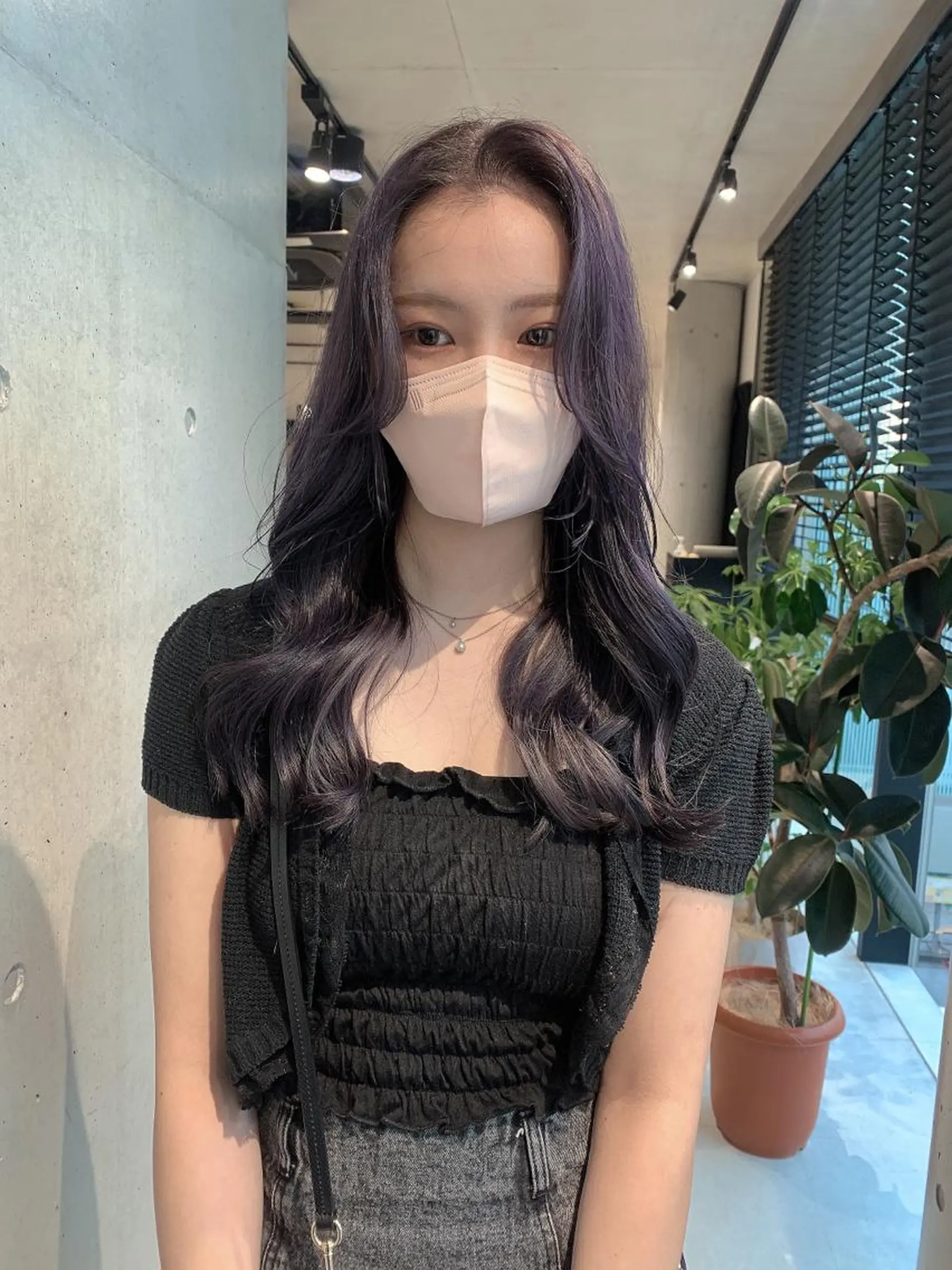 ロング カラー カット ヘアカラー トリートメント ヘッドスパ ヘアセット 透明感/オリーブ/ グレージュ/YUKAのヘアスタイル